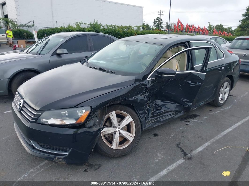 2013 Volkswagen Passat 2.5l Se Black vin: 1VWBH7A32DC116675