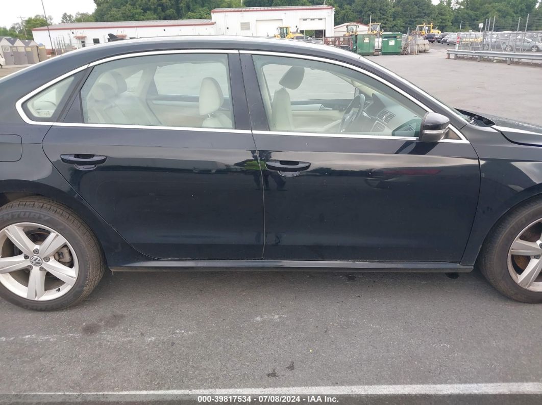 2013 Volkswagen Passat 2.5l Se Black vin: 1VWBH7A32DC116675