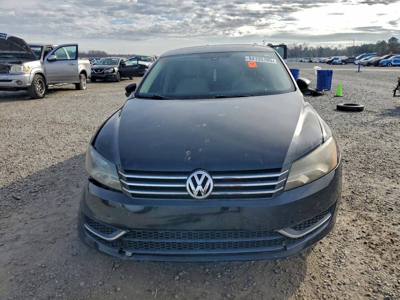 2013 Volkswagen Passat Black vin: 1VWBH7A32DC116675