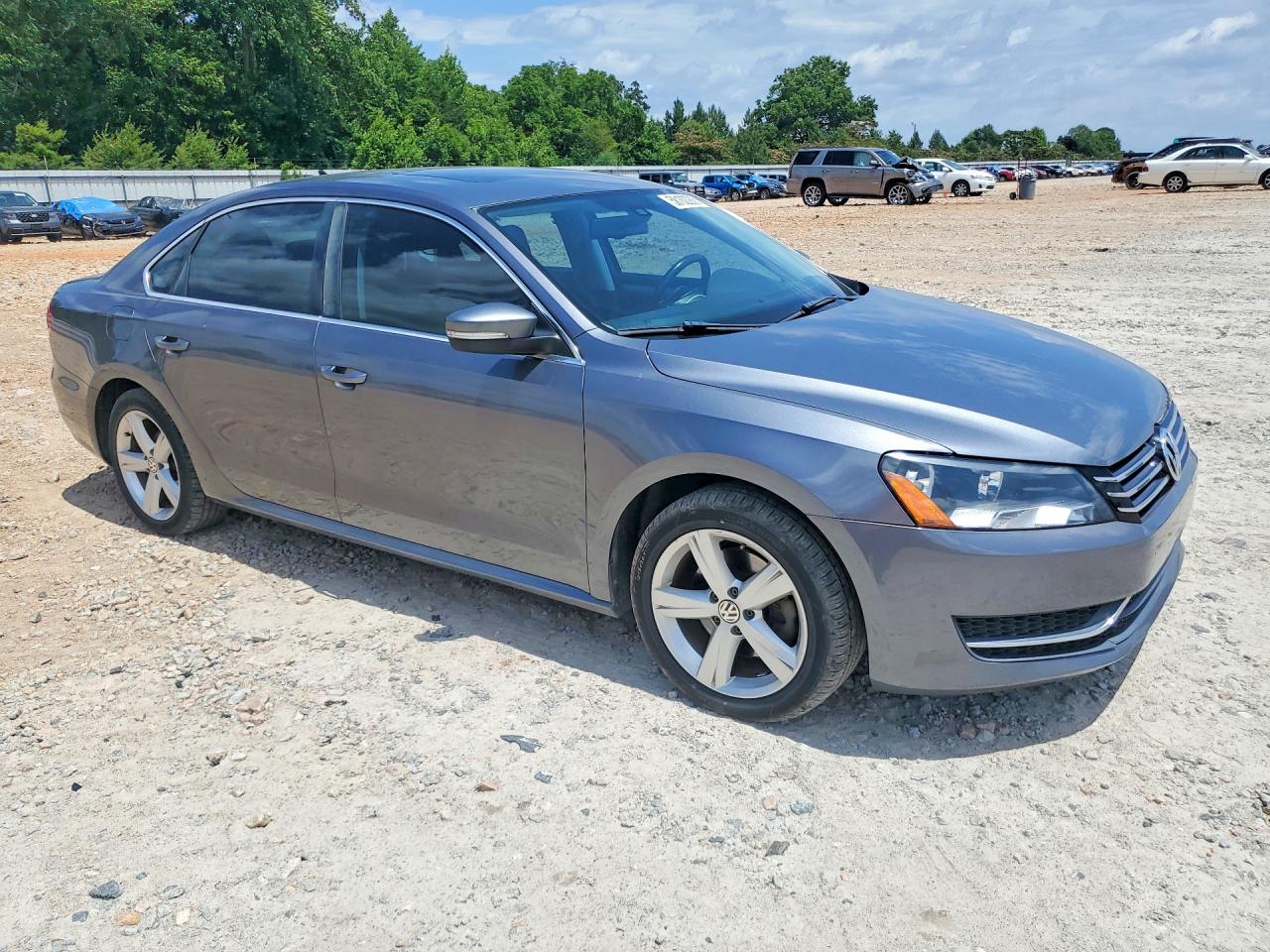 2013 Volkswagen Passat Se Gray vin: 1VWBH7A32DC125179