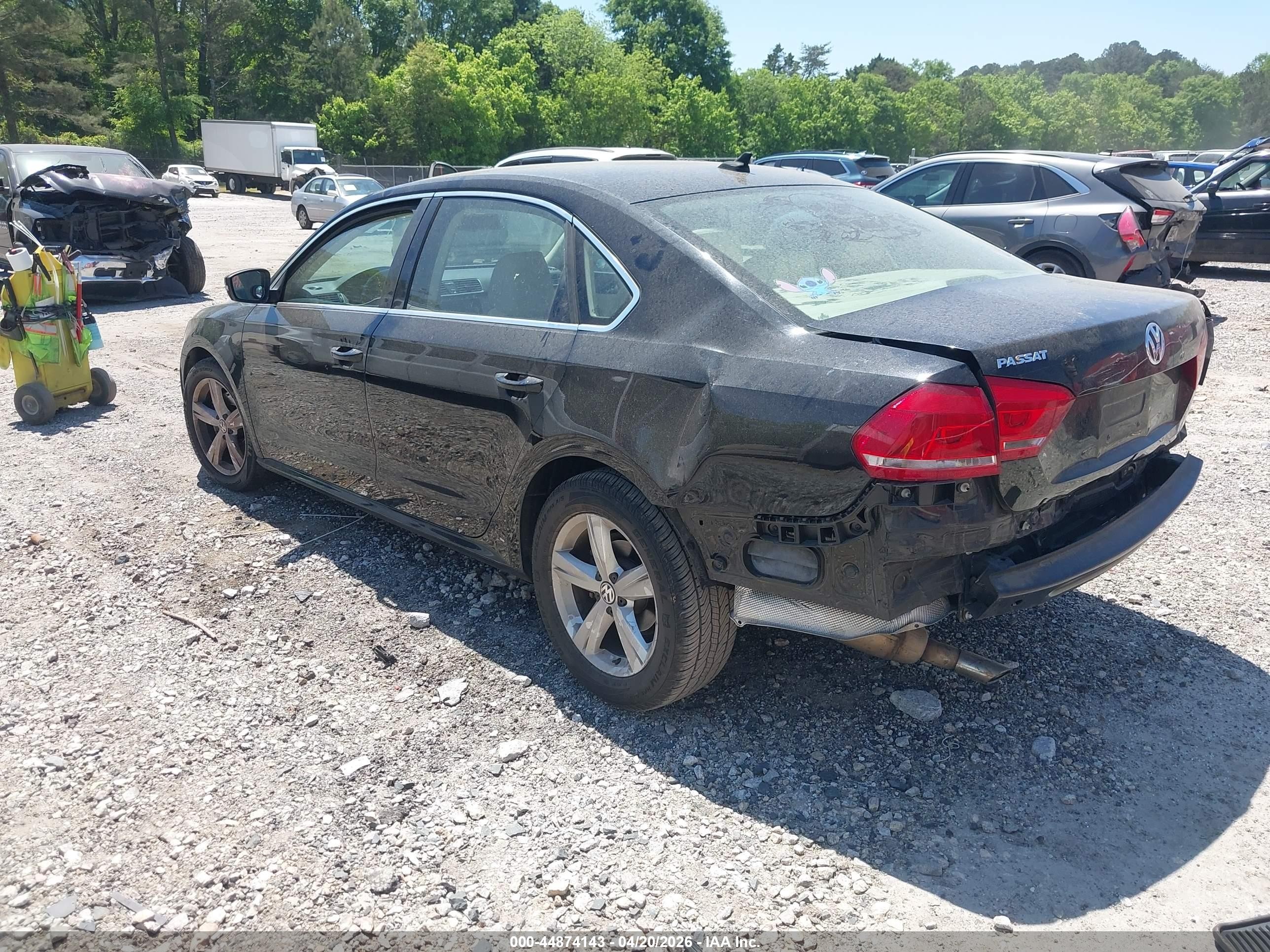 2014 Volkswagen Passat 2.5l Se Черный vin: 1VWBH7A32EC017288