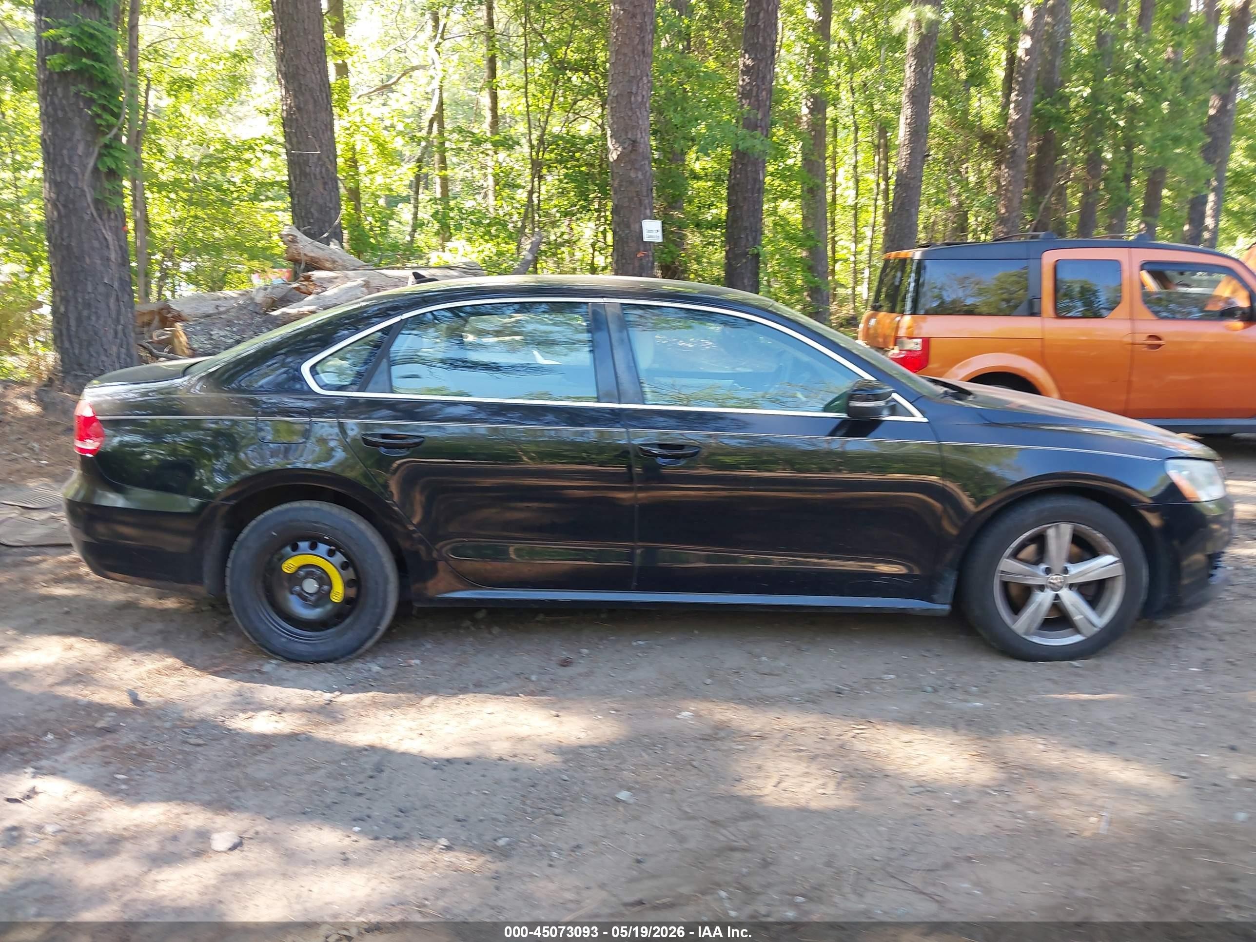 2012 Volkswagen Passat 2.5l Se Black vin: 1VWBH7A33CC019175