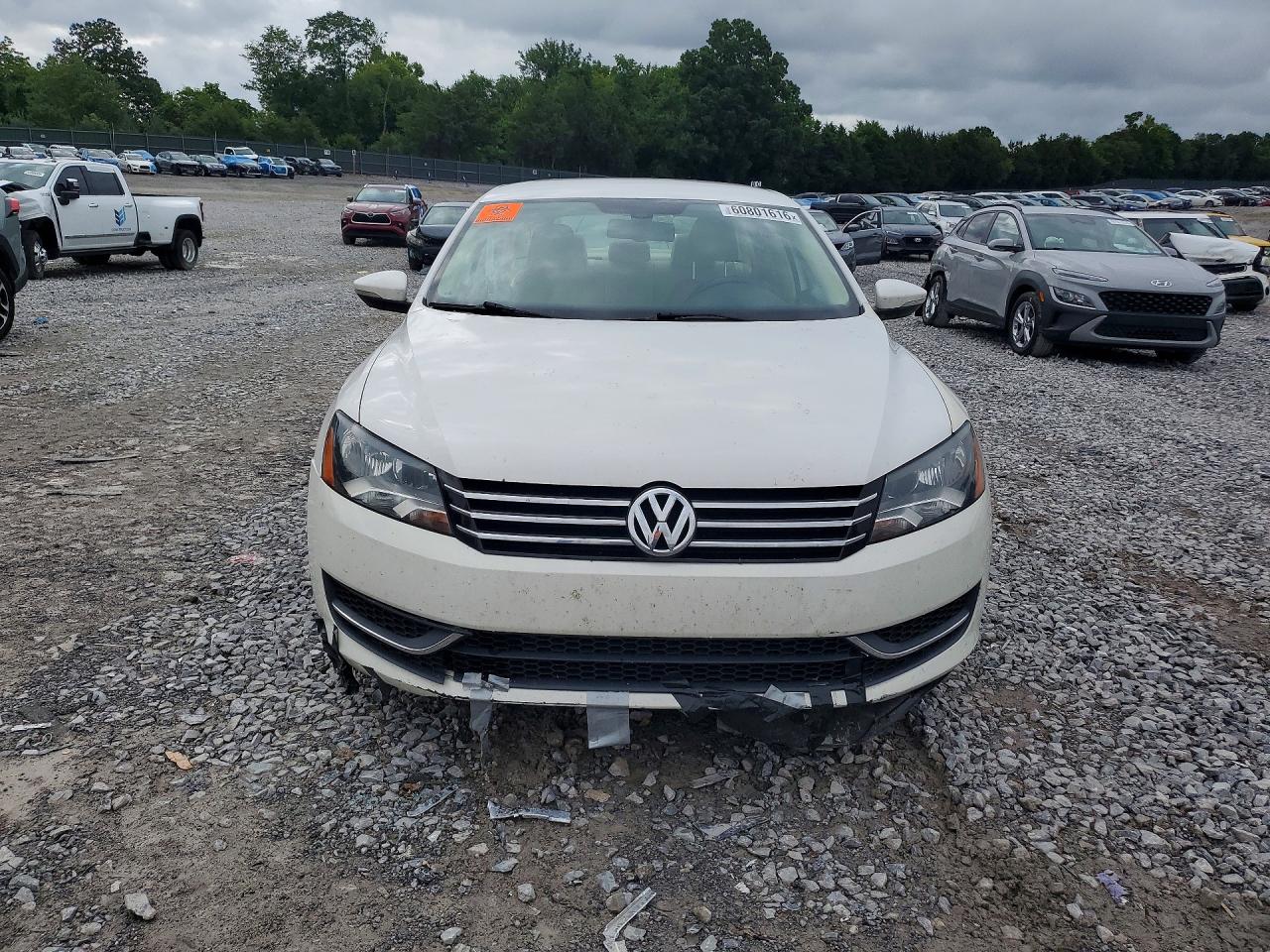 2012 Volkswagen Passat Se White vin: 1VWBH7A33CC034954