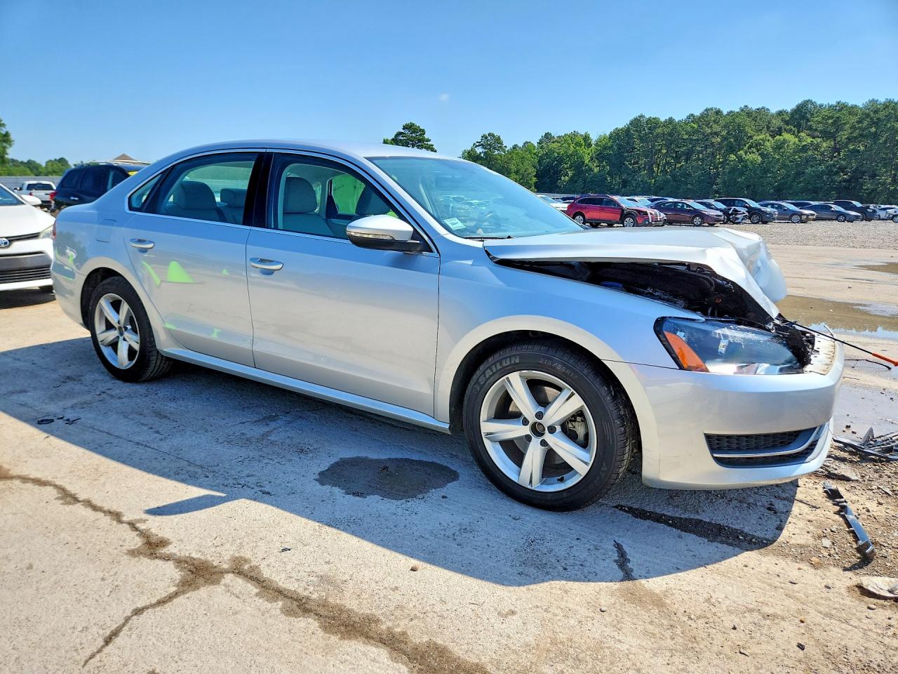 2012 Volkswagen Passat Se Silver vin: 1VWBH7A33CC070580