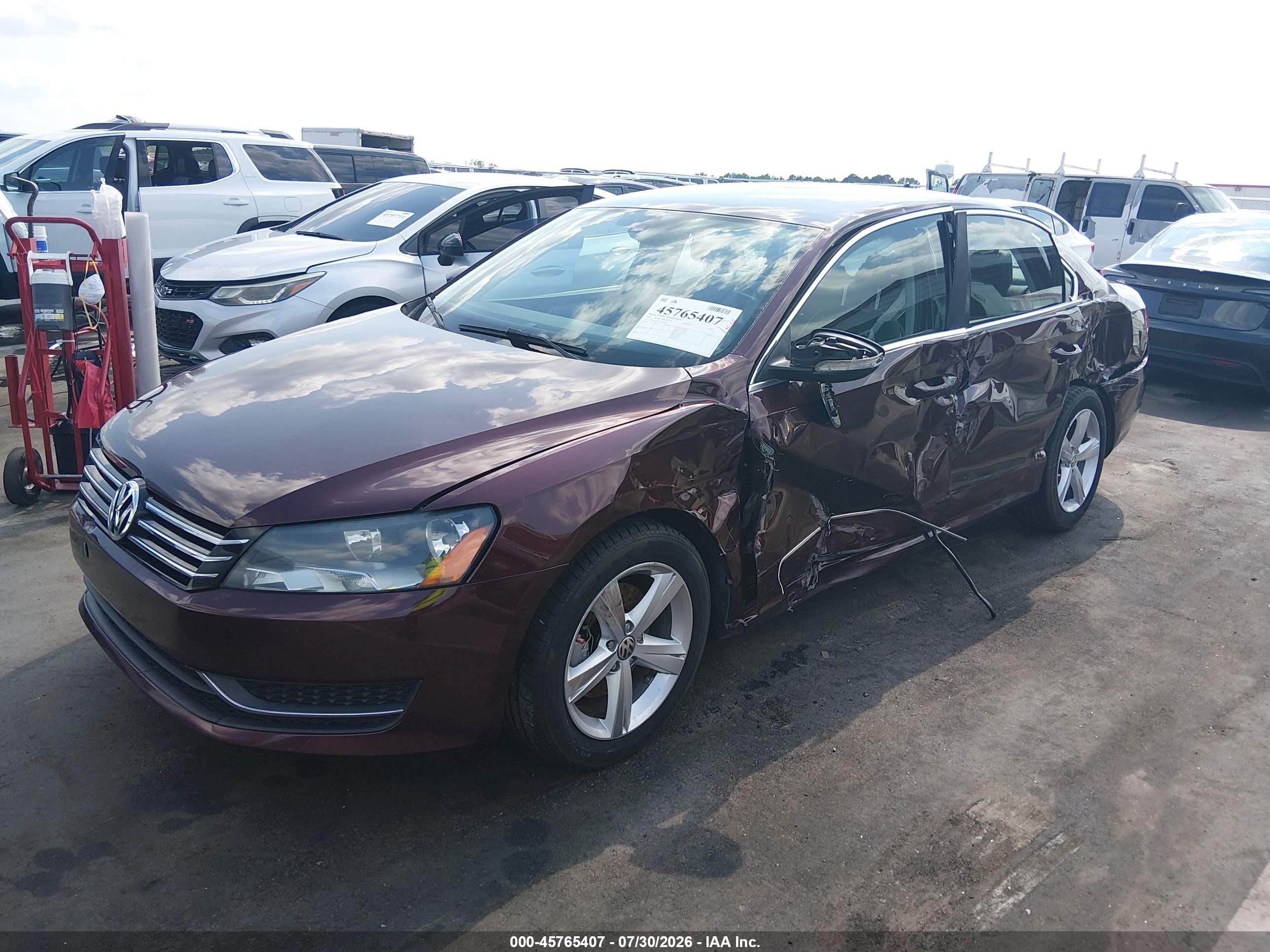 2012 Volkswagen Passat 2.5l Se Burgundy vin: 1VWBH7A33CC092546