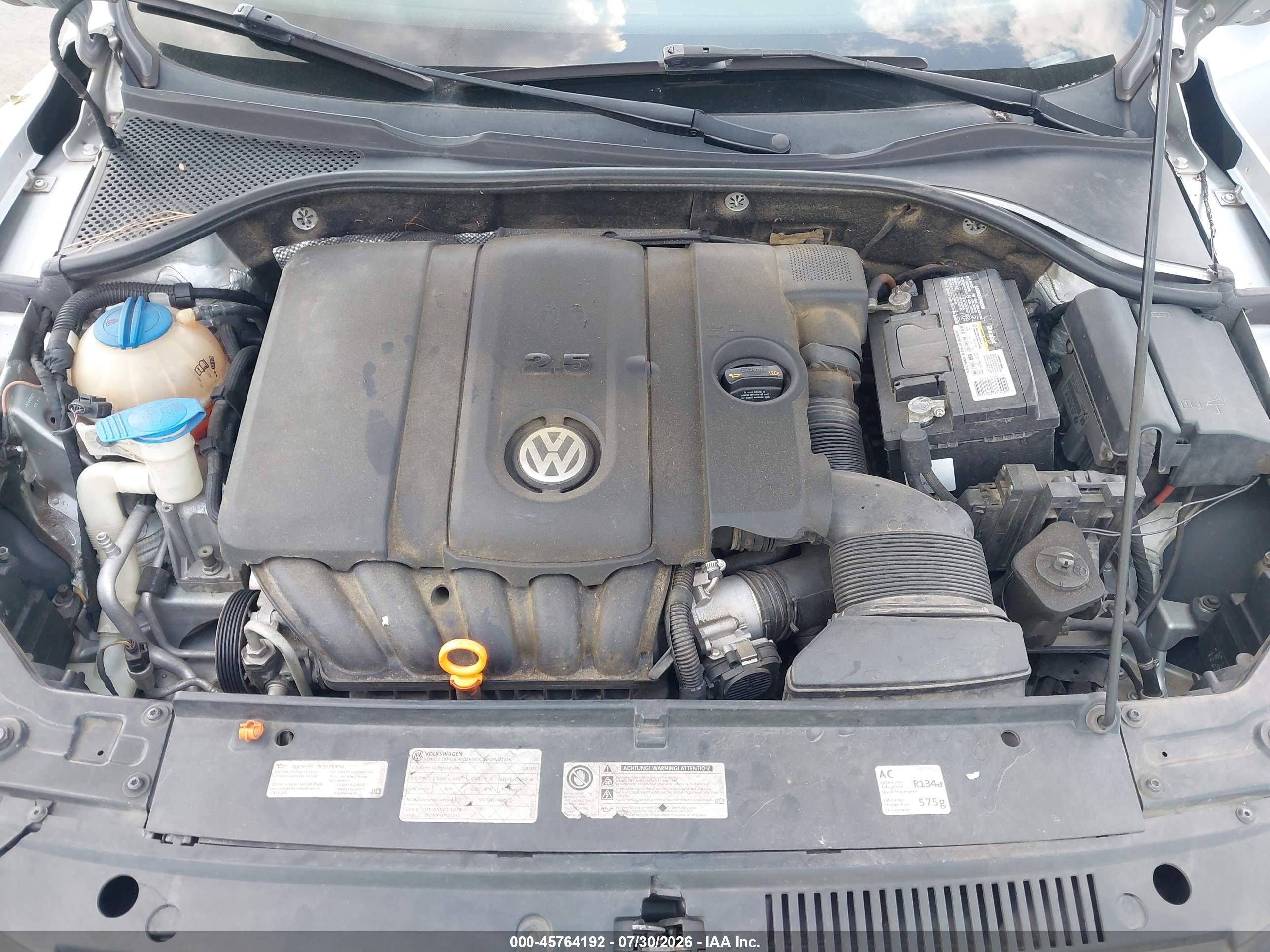 2013 Volkswagen Passat 2.5l Se Серебряный vin: 1VWBH7A33DC006041