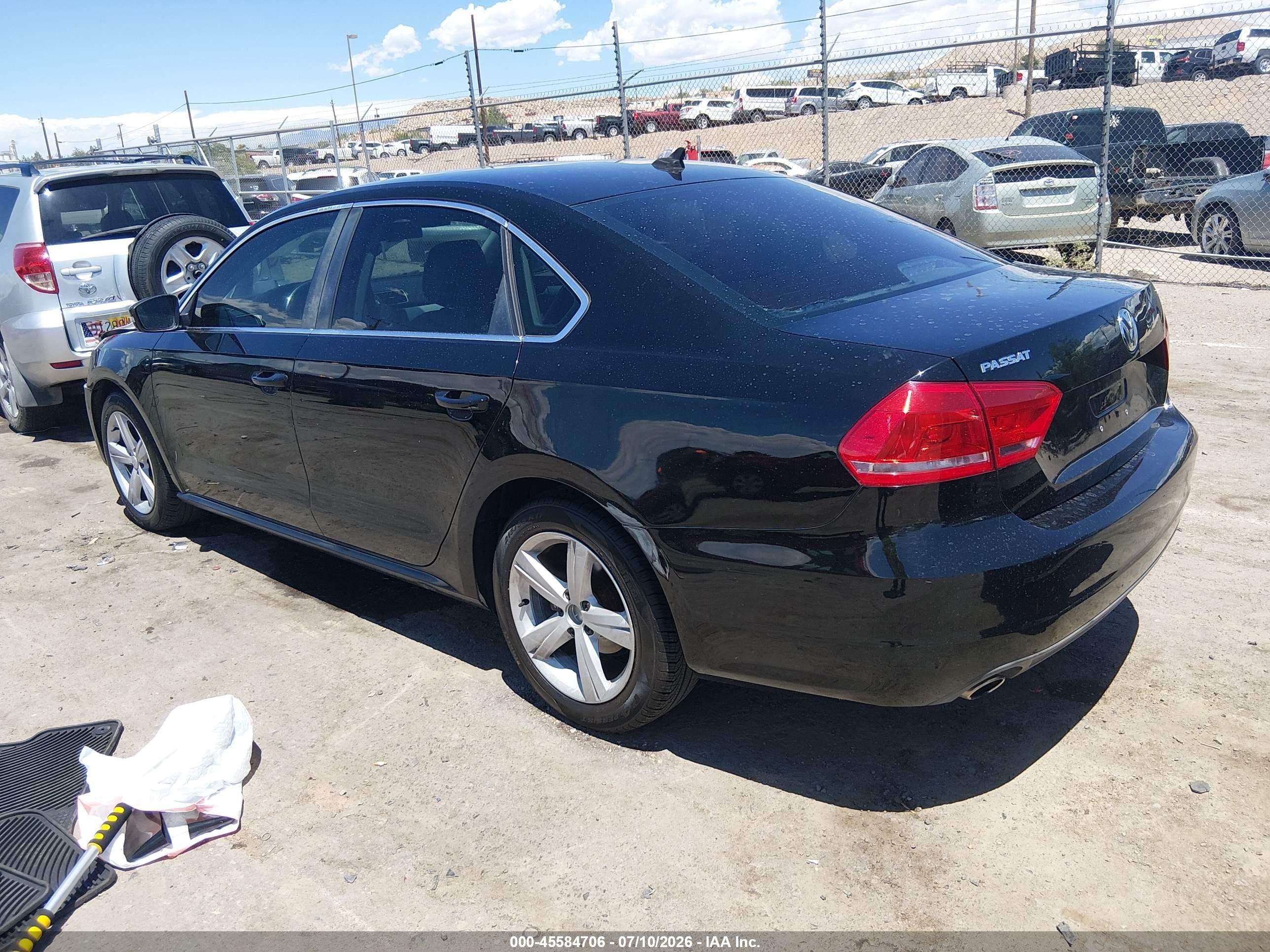2013 Volkswagen Passat 2.5l Se Черный vin: 1VWBH7A33DC015984