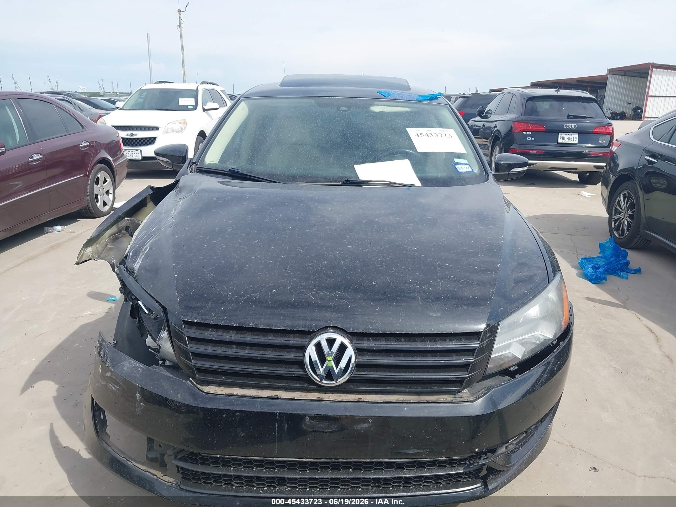2013 Volkswagen Passat 2.5l Se Черный vin: 1VWBH7A33DC052582