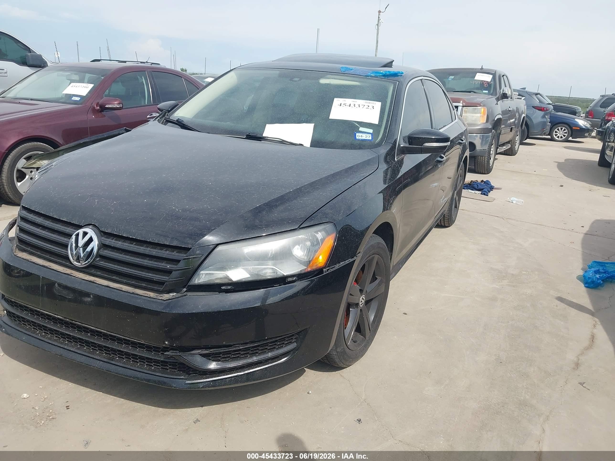 2013 Volkswagen Passat 2.5l Se Черный vin: 1VWBH7A33DC052582