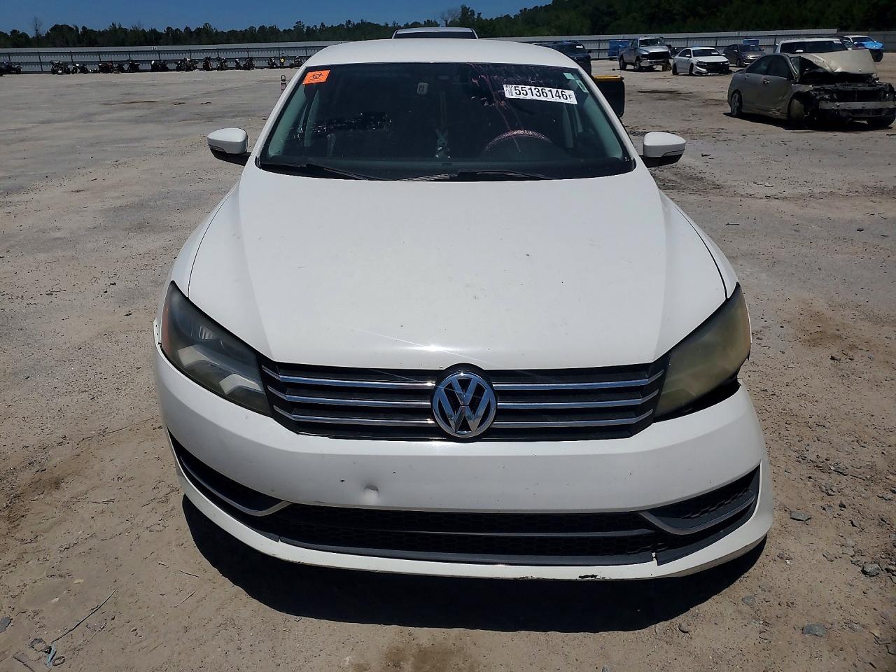 2013 Volkswagen Passat Se White vin: 1VWBH7A33DC065347