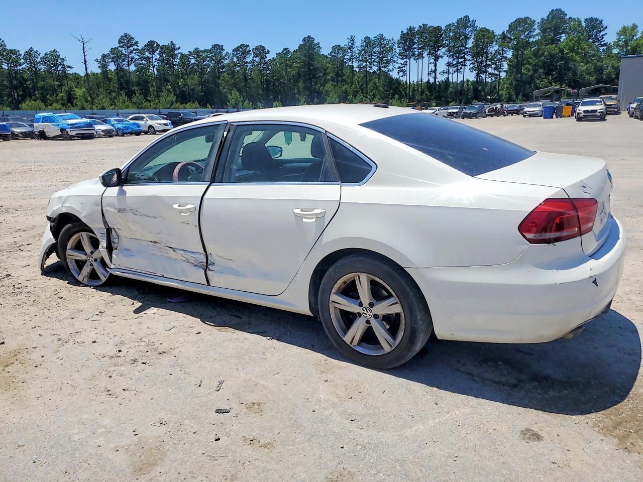 2013 Volkswagen Passat Se White vin: 1VWBH7A33DC065347