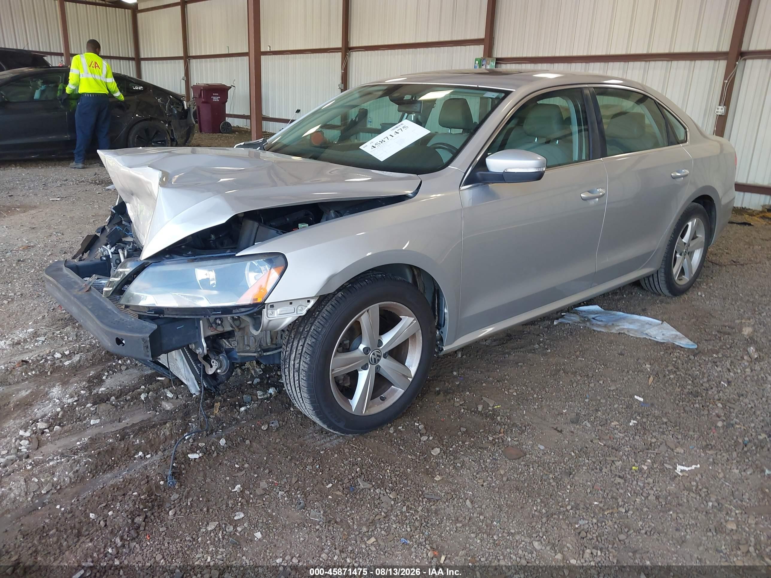 2013 Volkswagen Passat 2.5l Se Silver vin: 1VWBH7A33DC087364