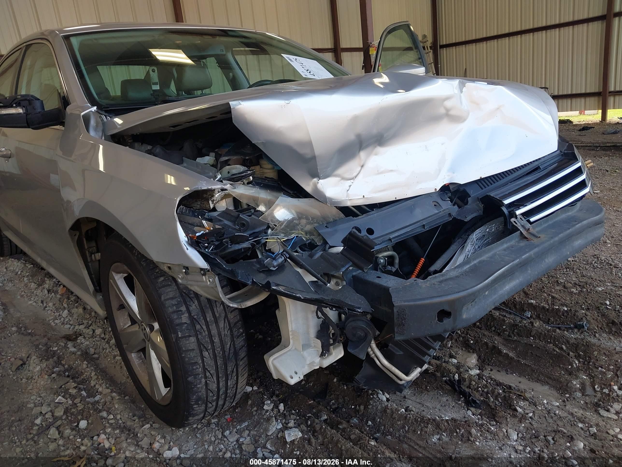 2013 Volkswagen Passat 2.5l Se Silver vin: 1VWBH7A33DC087364