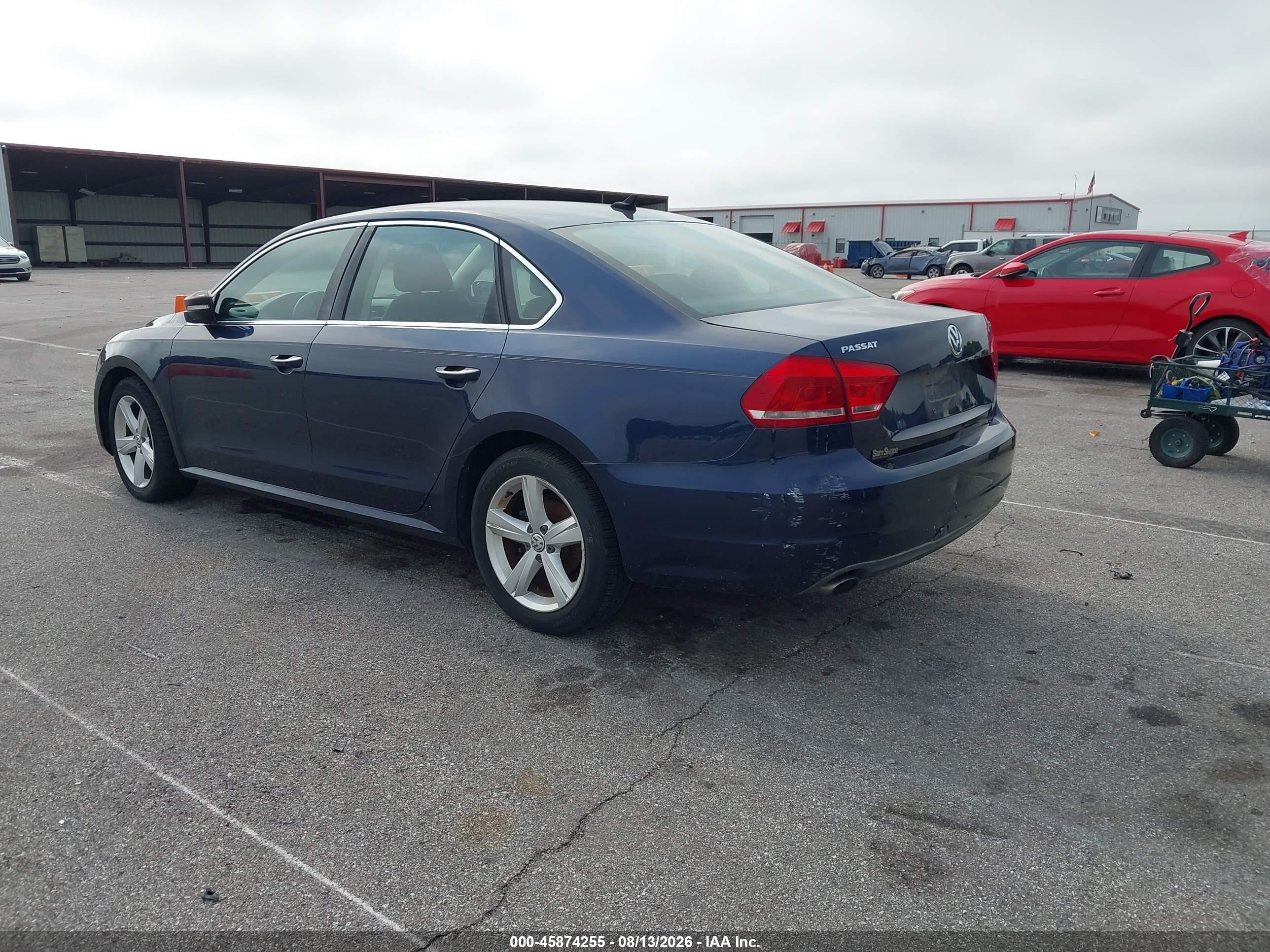 2013 Volkswagen Passat 2.5l Se Blue vin: 1VWBH7A33DC109184