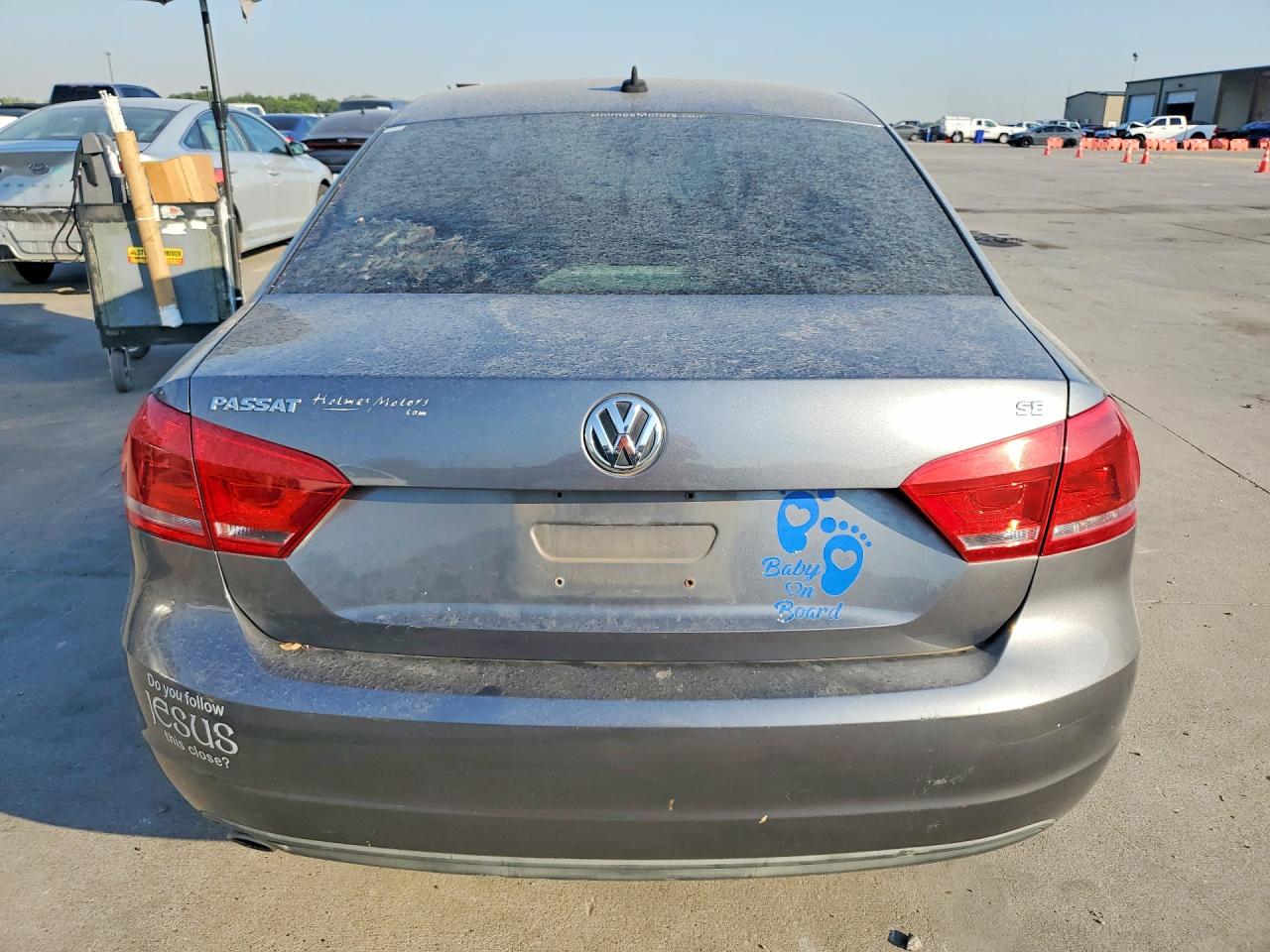 2013 Volkswagen Passat Se Gray vin: 1VWBH7A34DC000135