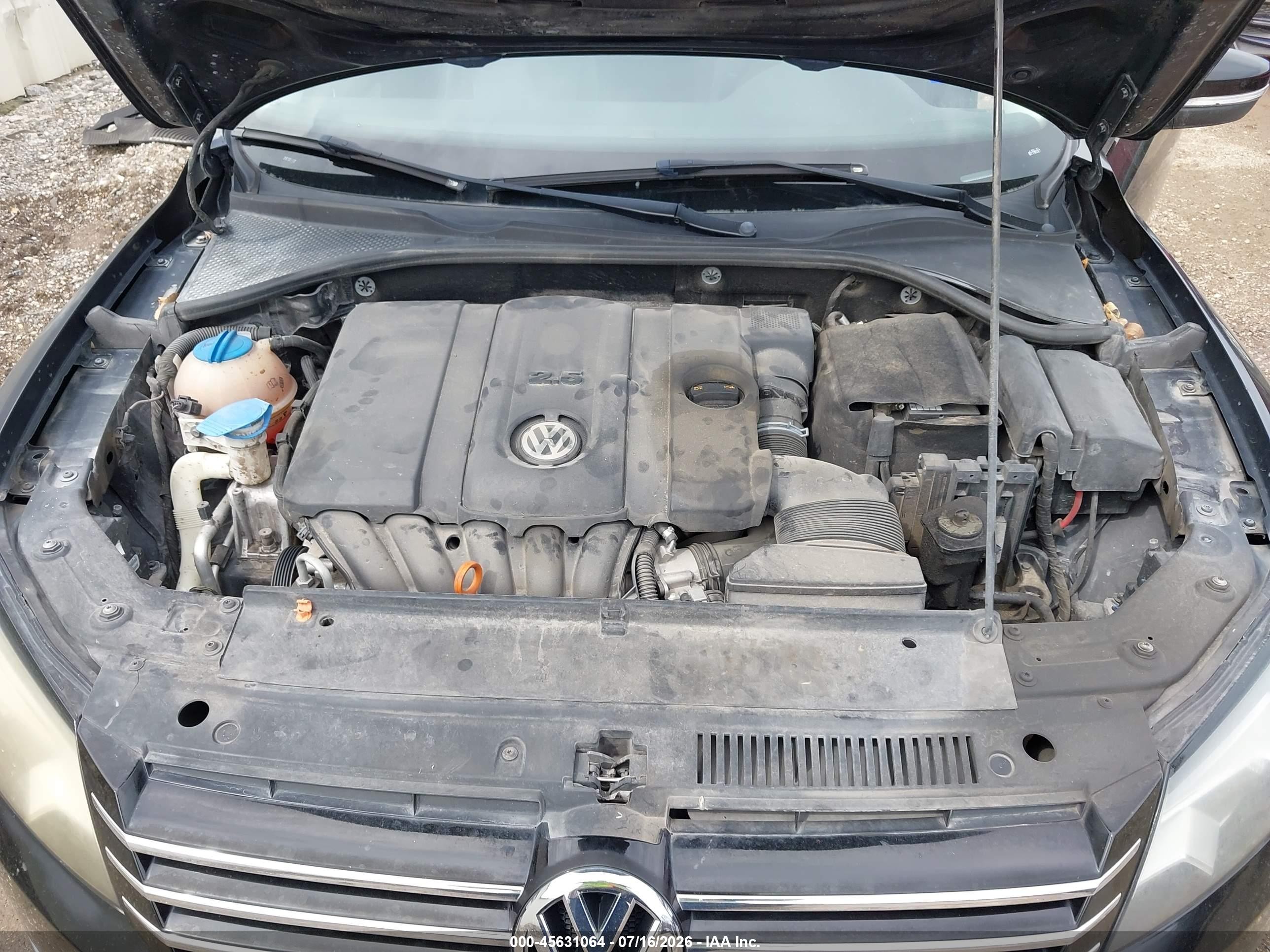 2013 Volkswagen Passat 2.5l Se Black vin: 1VWBH7A34DC094274