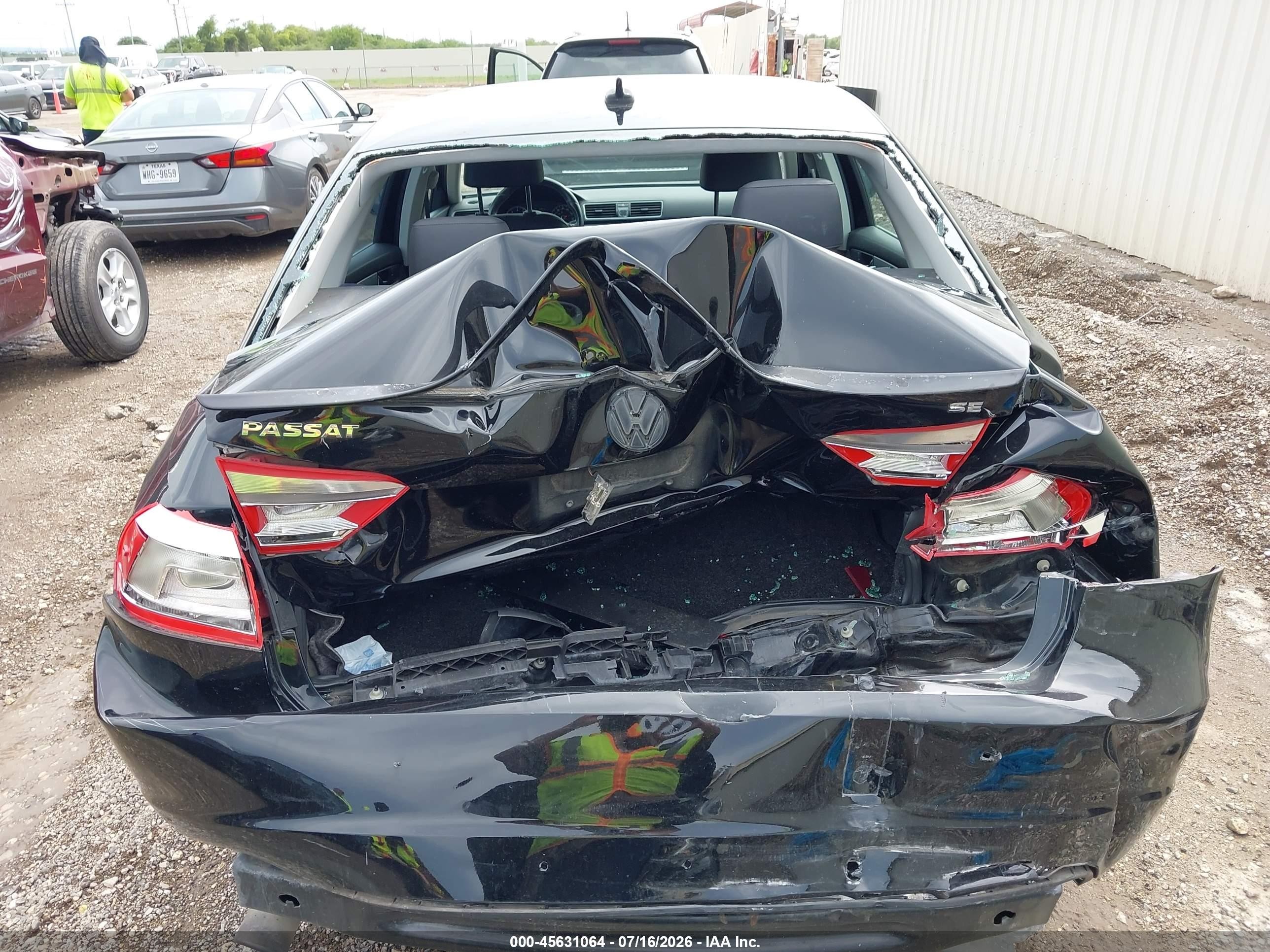 2013 Volkswagen Passat 2.5l Se Black vin: 1VWBH7A34DC094274