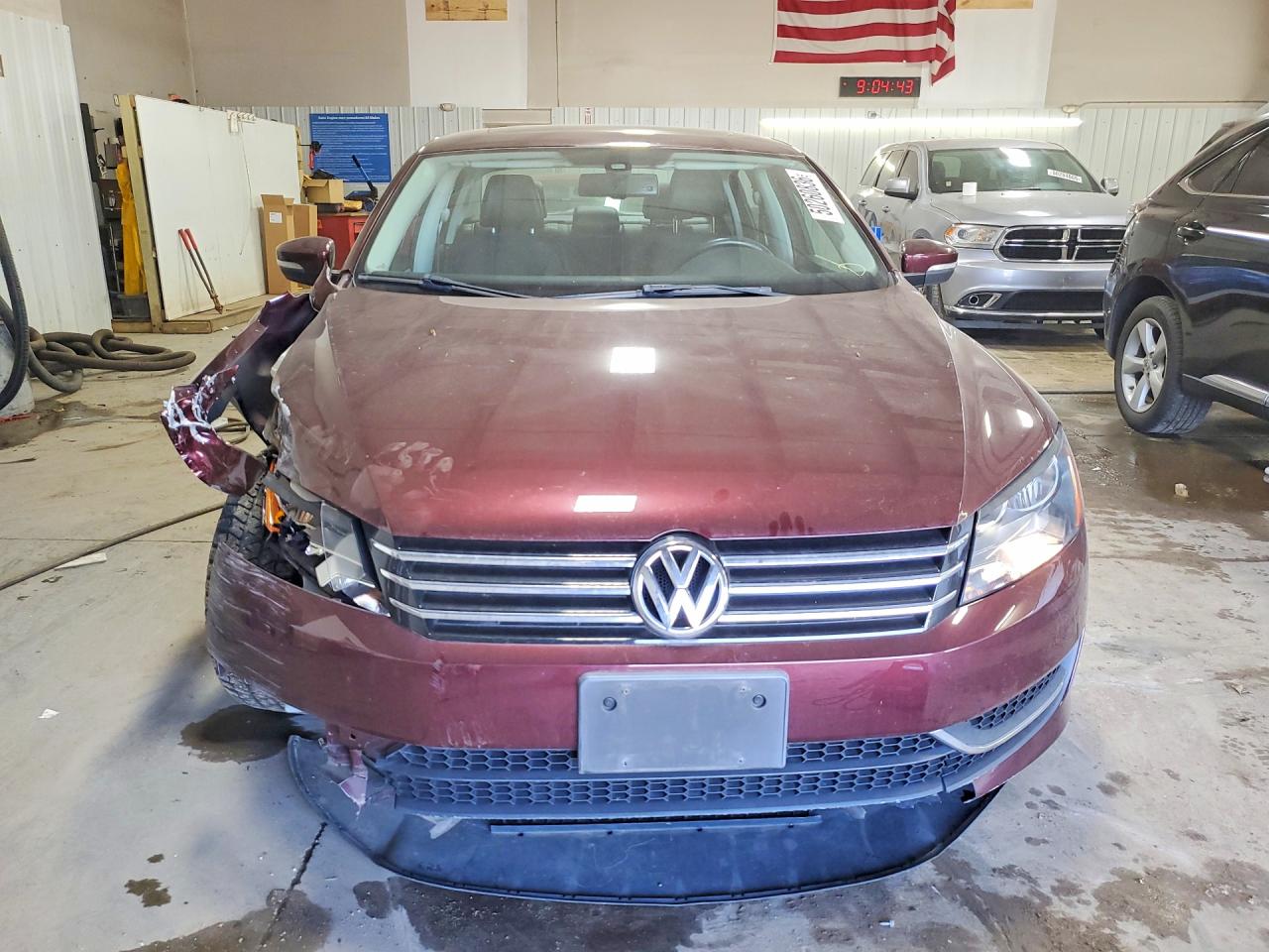 2013 Volkswagen Passat Se Maroon vin: 1VWBH7A34DC133543