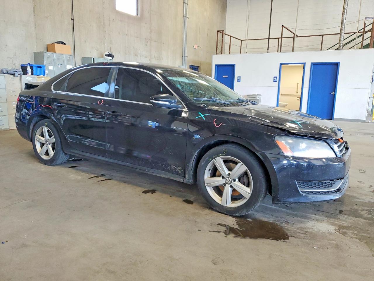 2012 Volkswagen Passat Se Black vin: 1VWBH7A35CC008582