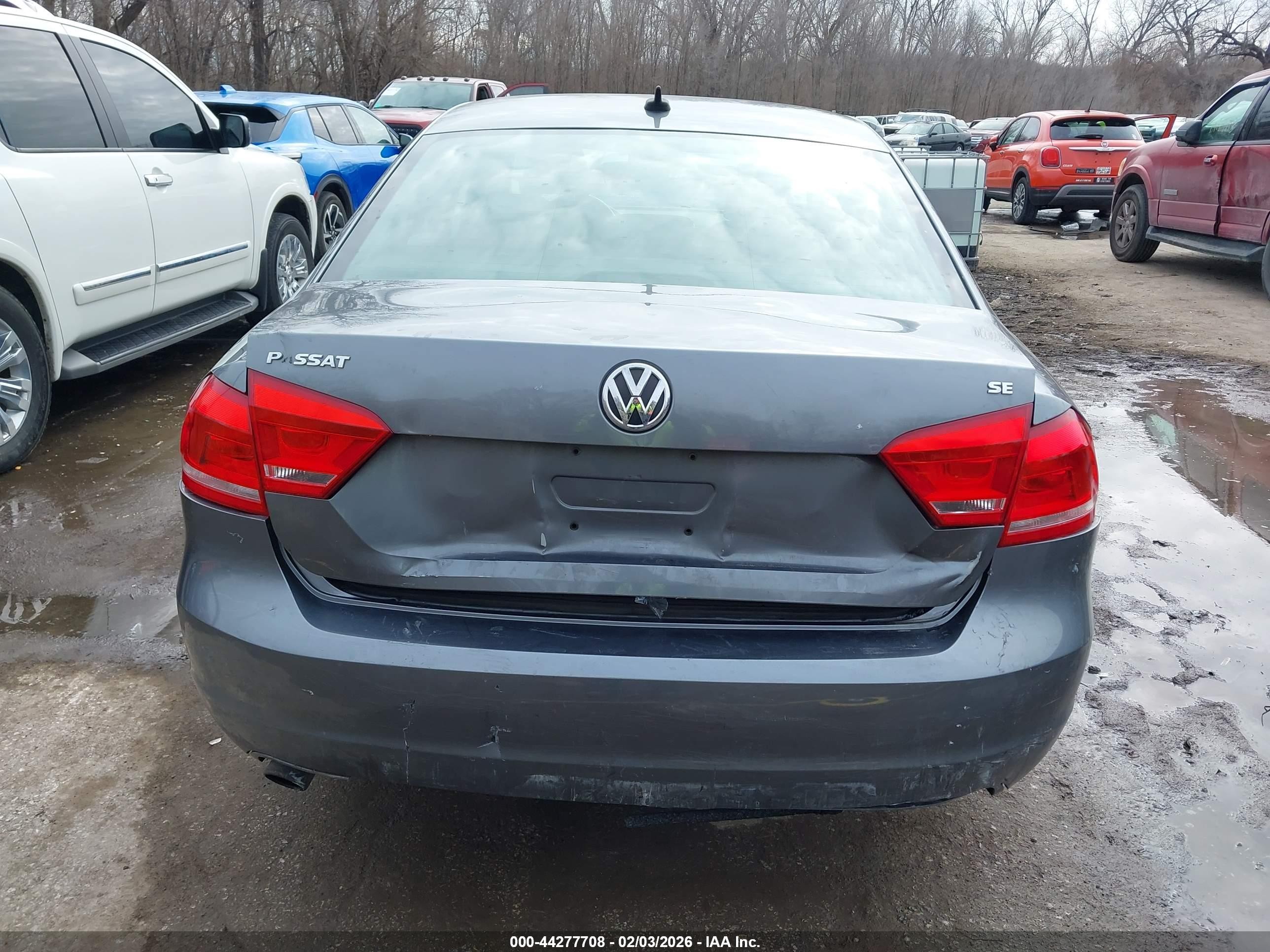 2013 Volkswagen Passat 2.5l Se Gray vin: 1VWBH7A35DC077368