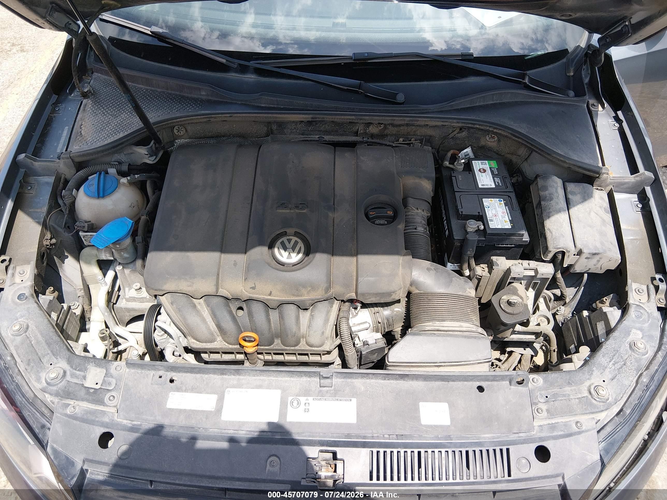 2013 Volkswagen Passat 2.5l Se Gray vin: 1VWBH7A35DC128044