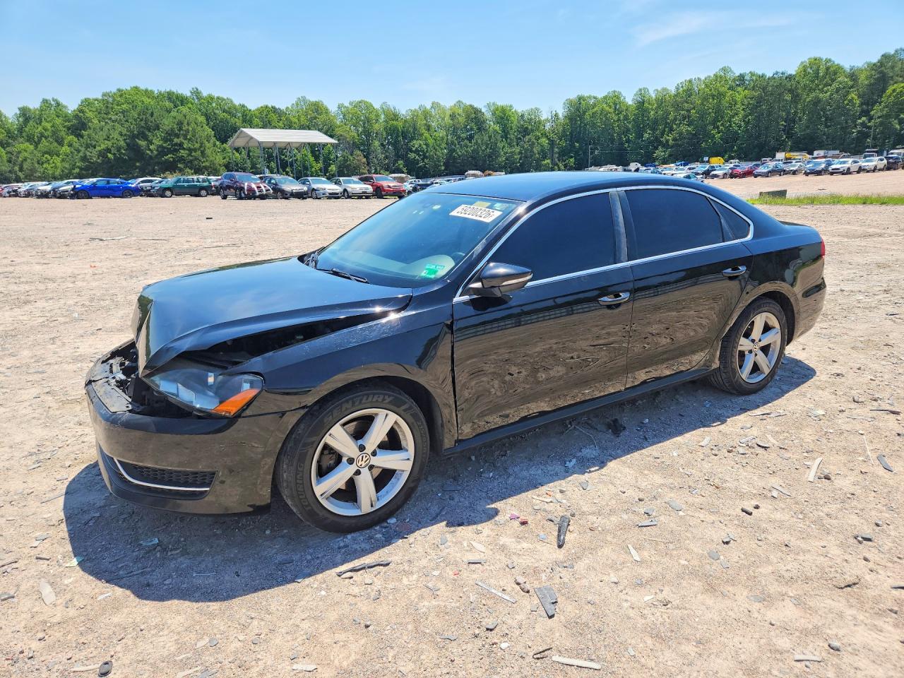 2012 Volkswagen Passat Se Black vin: 1VWBH7A36CC094064