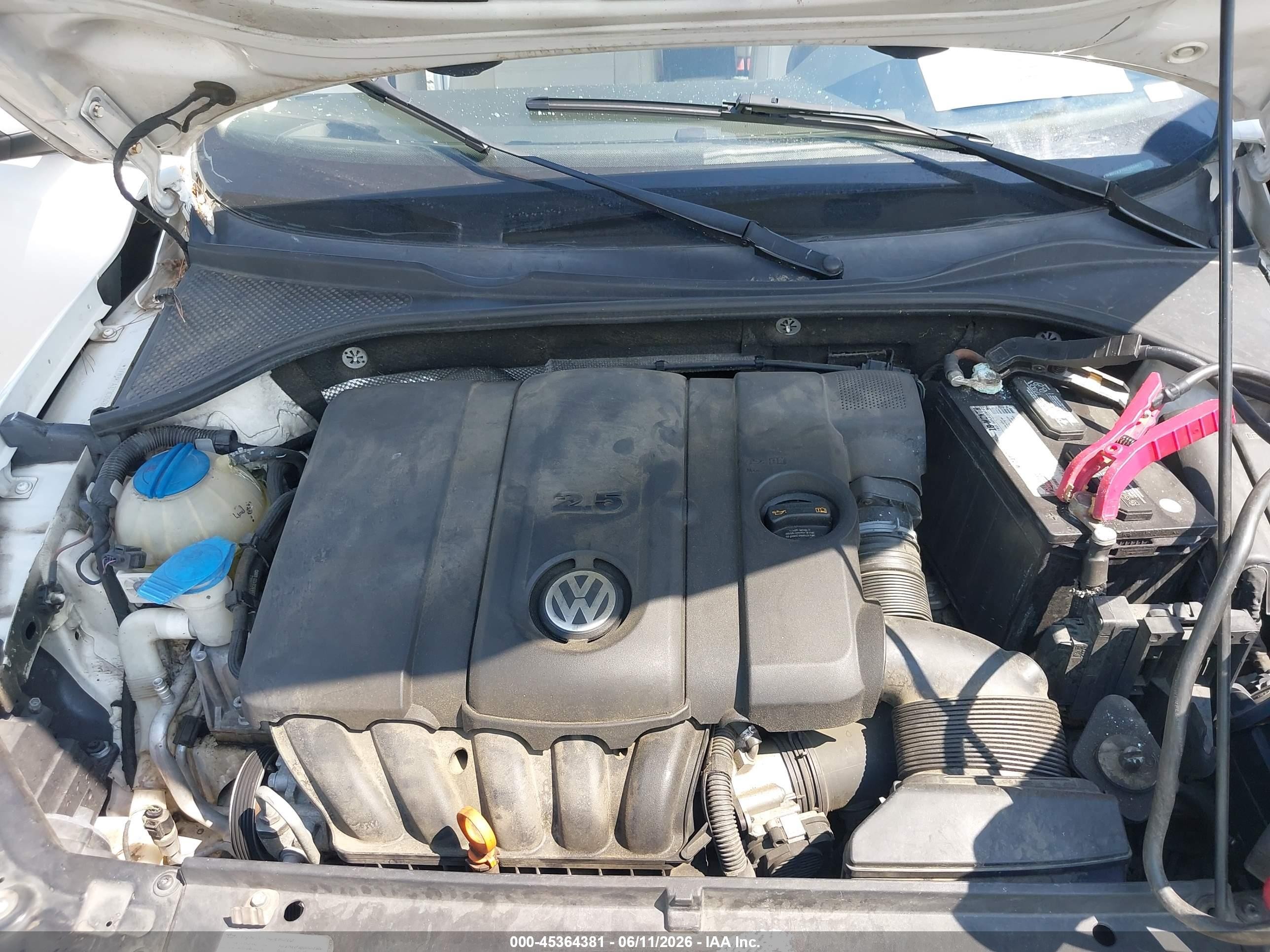 2013 Volkswagen Passat 2.5l Se White vin: 1VWBH7A37DC054867