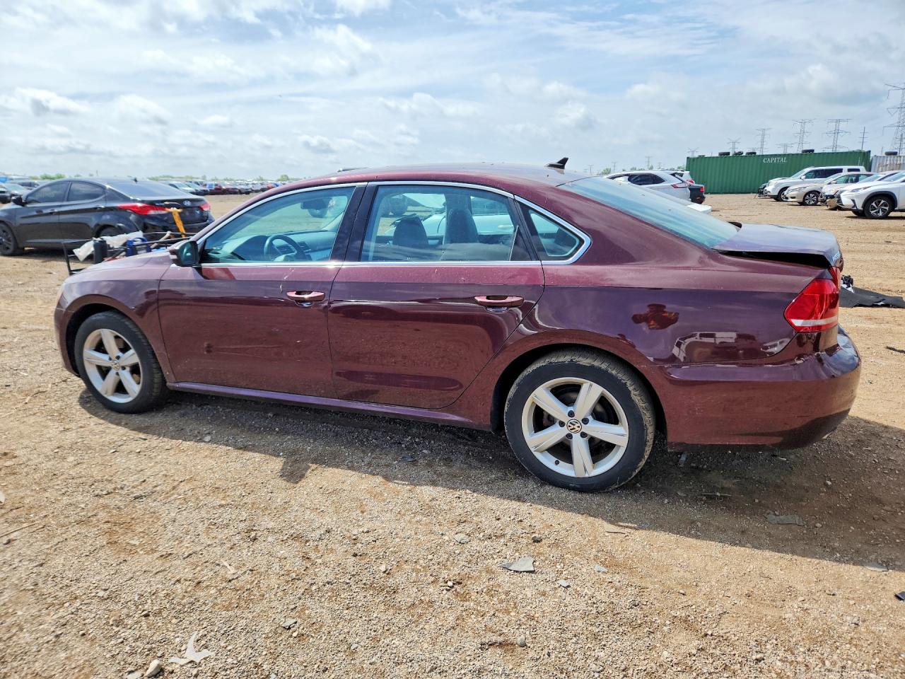 2013 Volkswagen Passat Se Brown vin: 1VWBH7A37DC091126