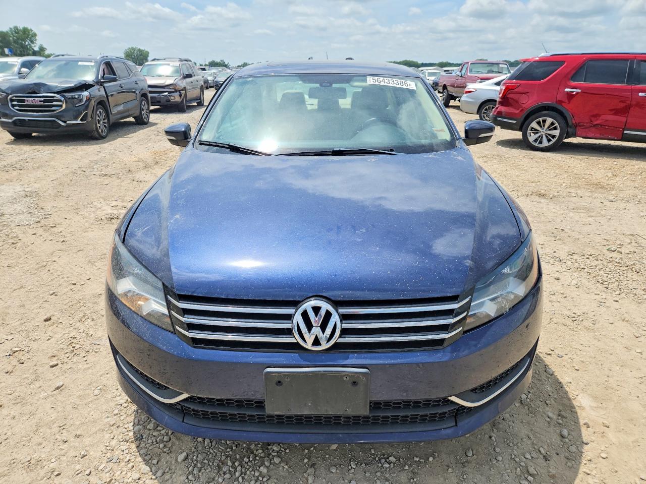 2013 Volkswagen Passat Se Синий vin: 1VWBH7A37DC132855