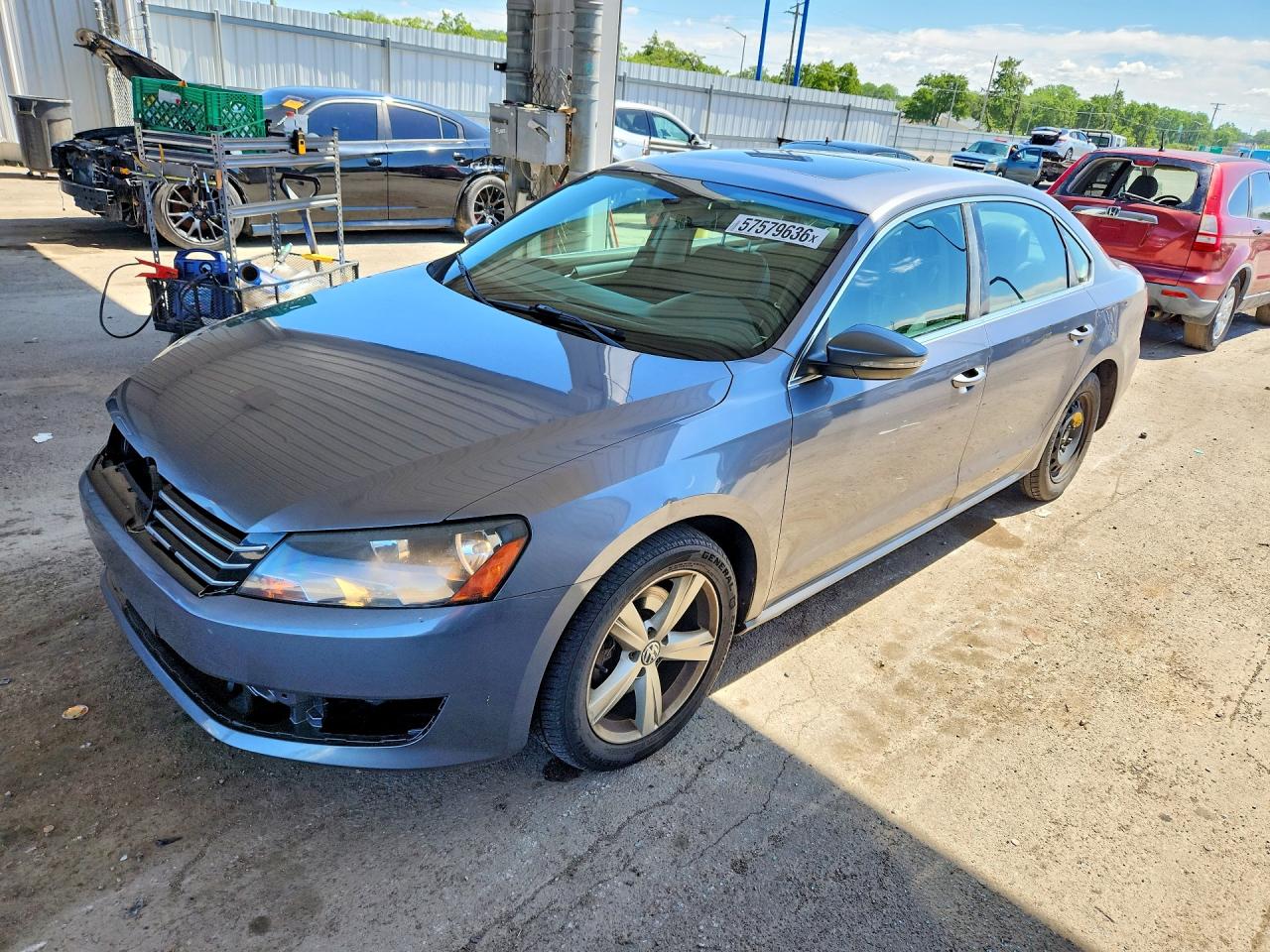 2012 Volkswagen Passat Se Gray vin: 1VWBH7A38CC021813