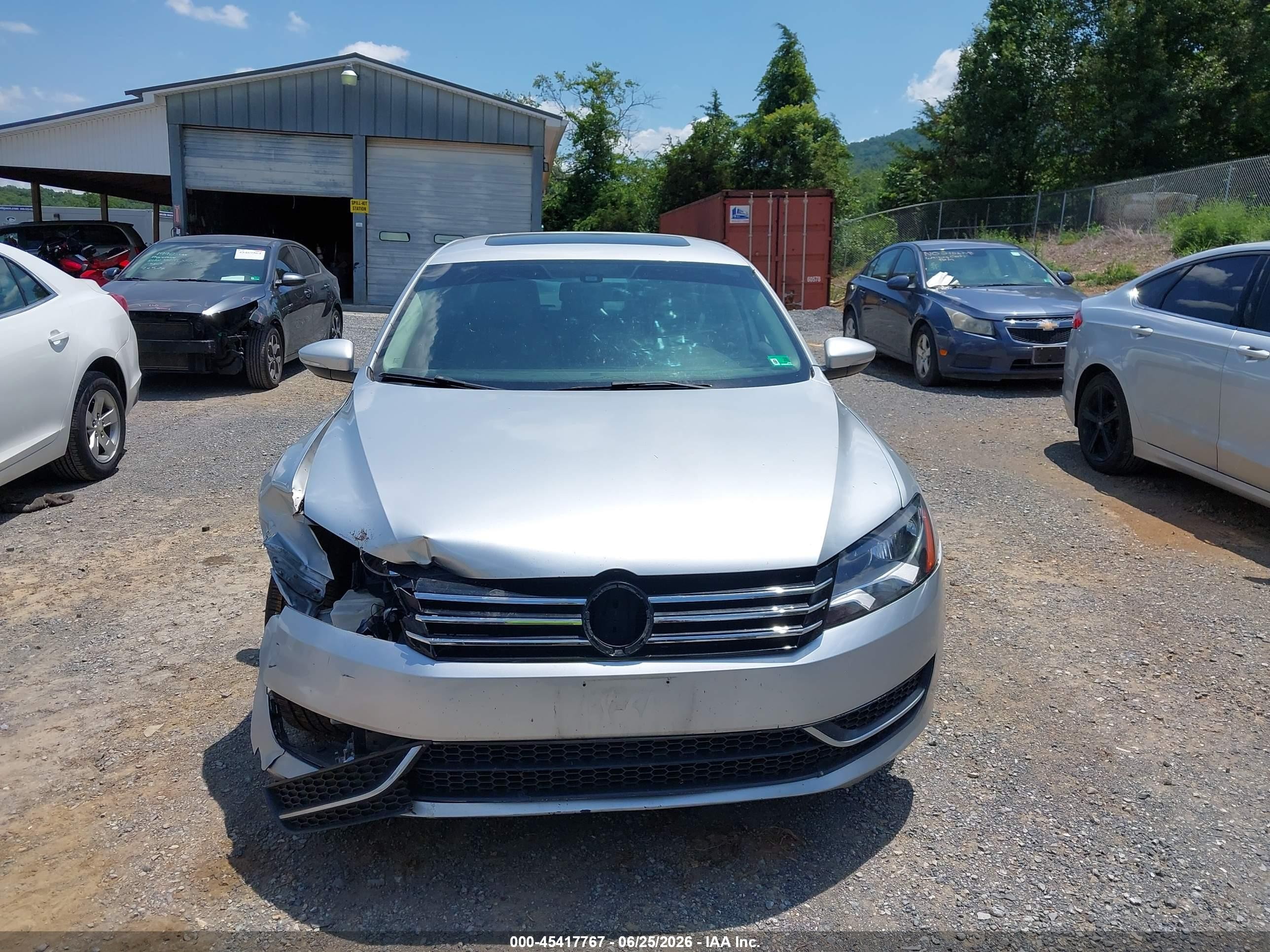 2012 Volkswagen Passat 2.5l Se Silver vin: 1VWBH7A38CC060675