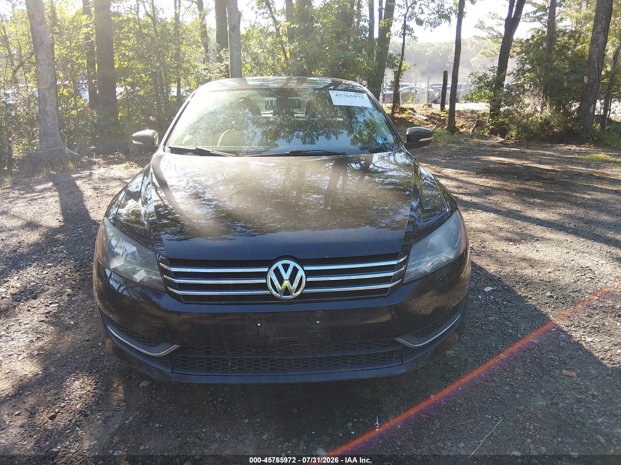 2012 Volkswagen Passat 2.5l Se Black vin: 1VWBH7A38CC075628