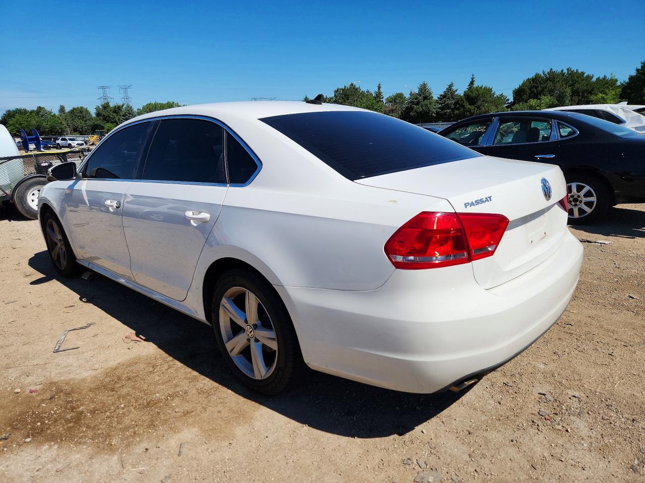 2012 Volkswagen Passat Se White vin: 1VWBH7A38CC088623