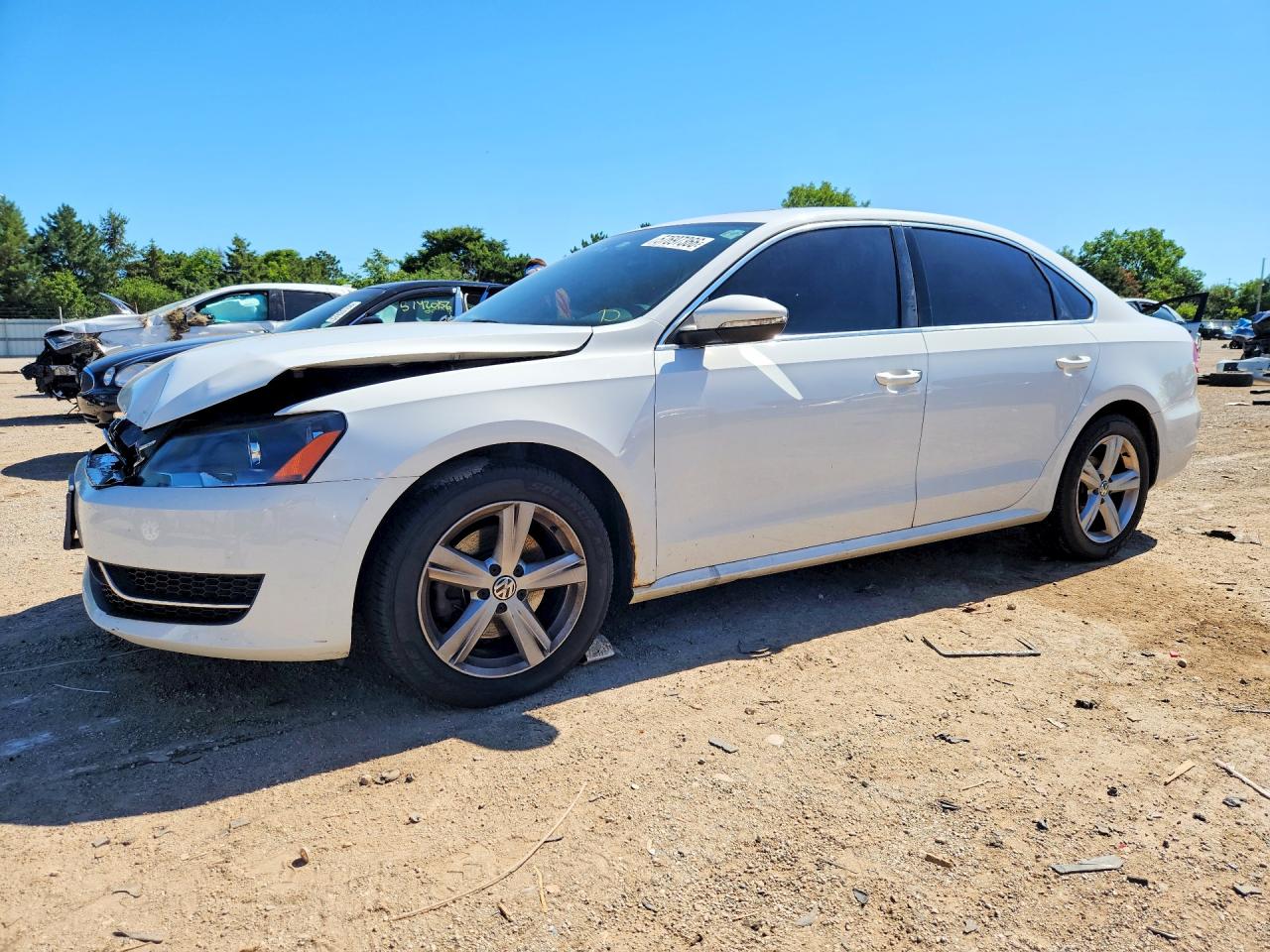 2012 Volkswagen Passat Se White vin: 1VWBH7A38CC088623