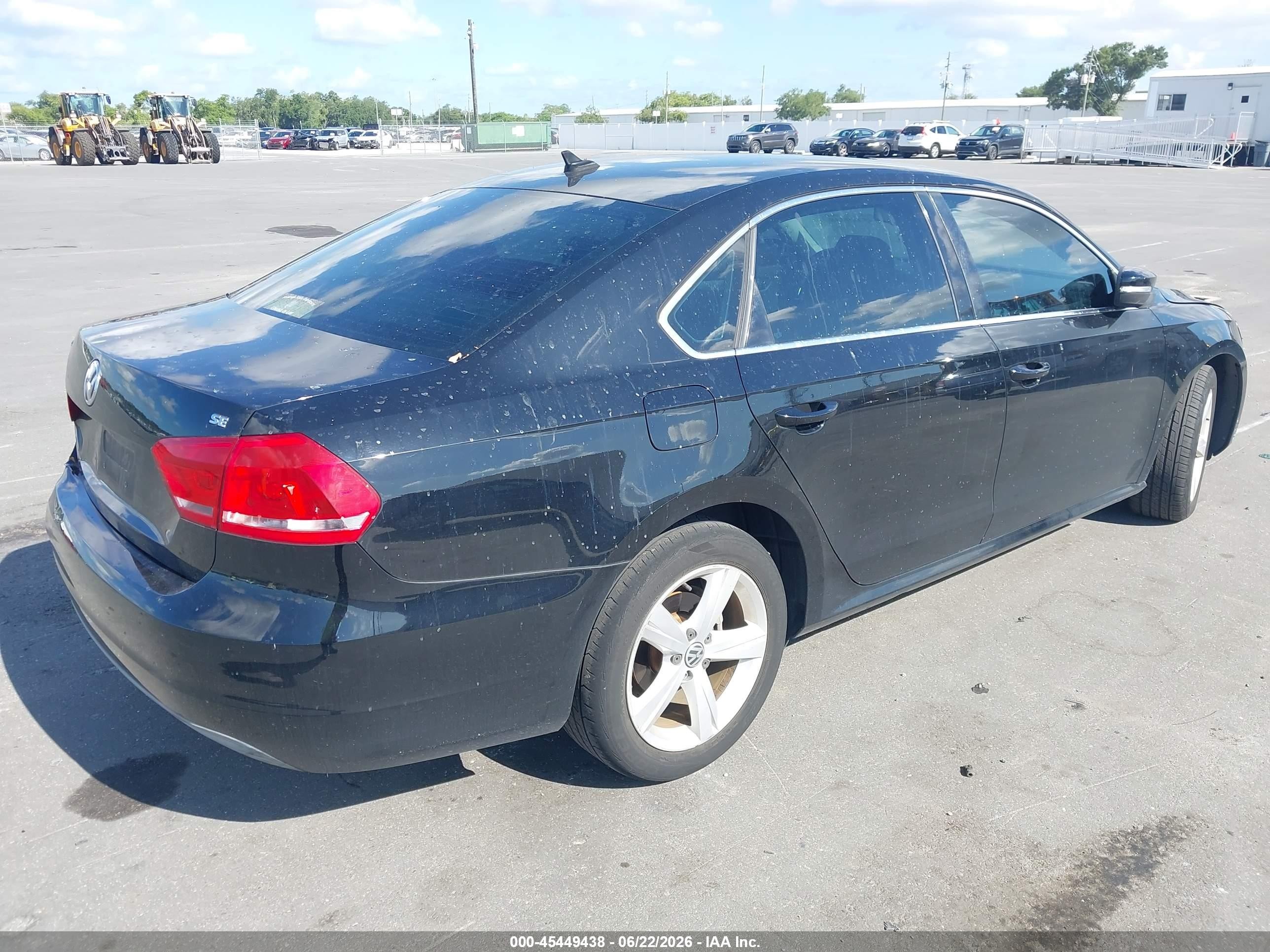 2013 Volkswagen Passat 2.5l Se Black vin: 1VWBH7A38DC026012