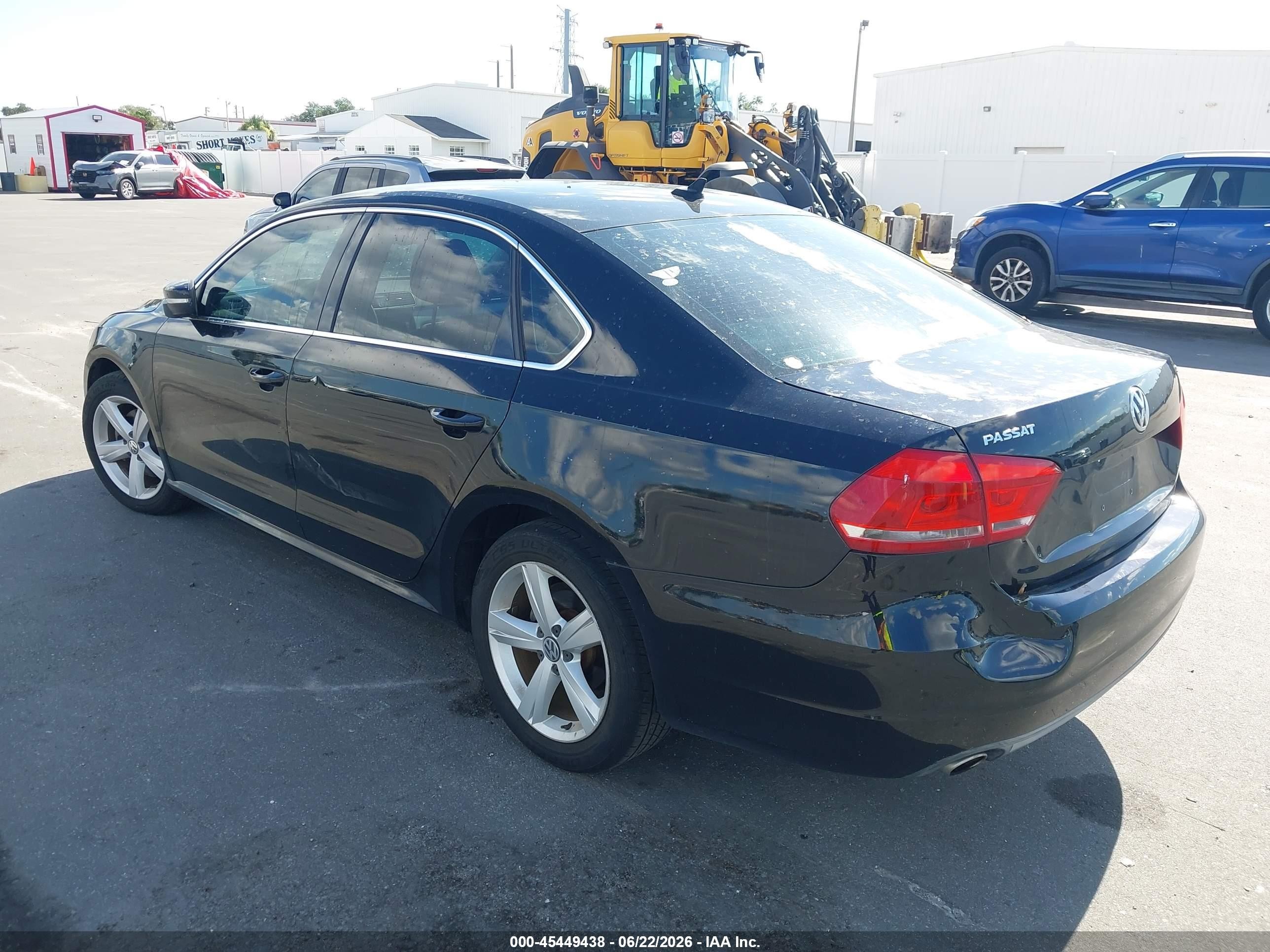2013 Volkswagen Passat 2.5l Se Black vin: 1VWBH7A38DC026012