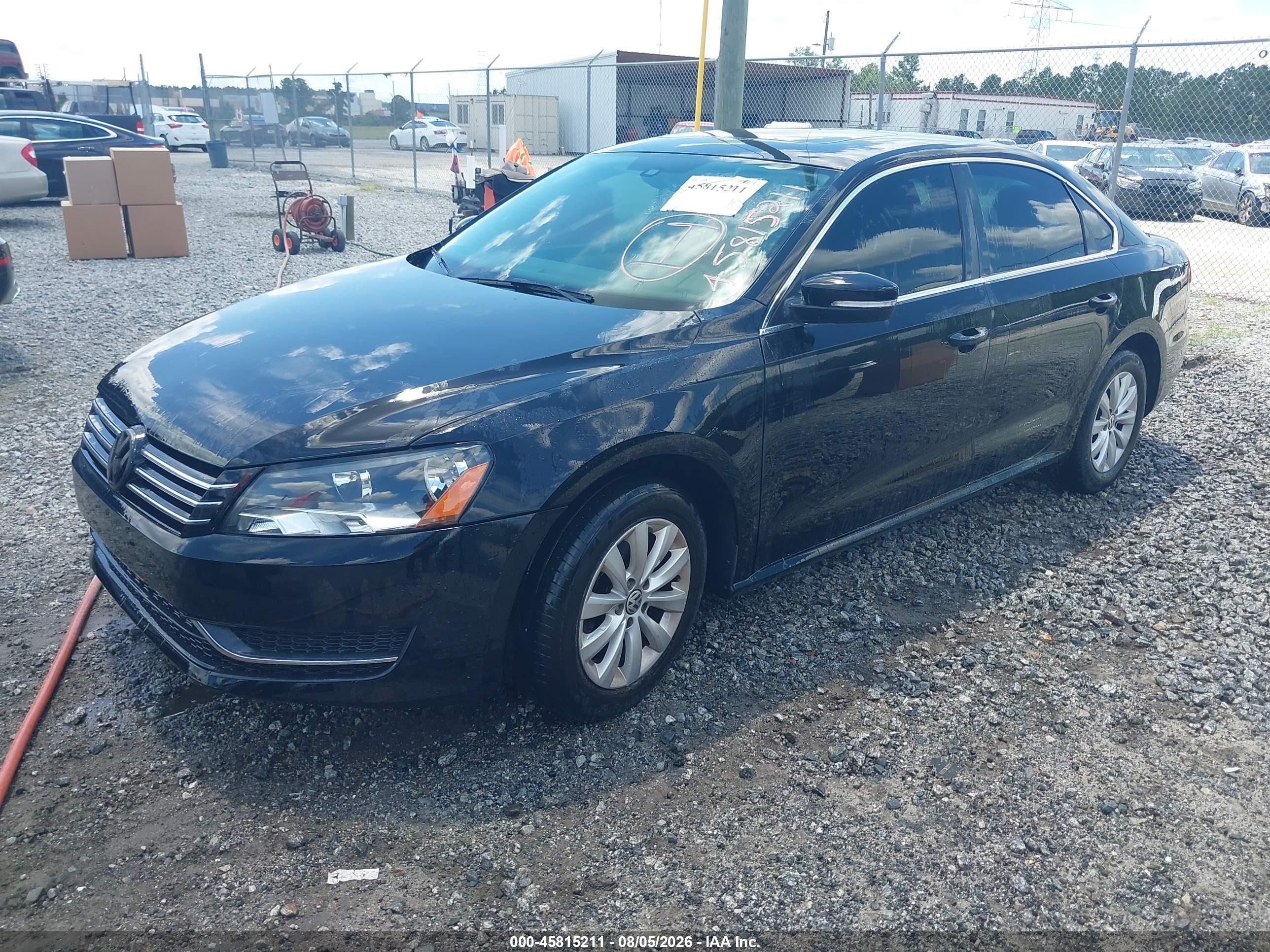 2013 Volkswagen Passat 2.5l Se Black vin: 1VWBH7A38DC079857