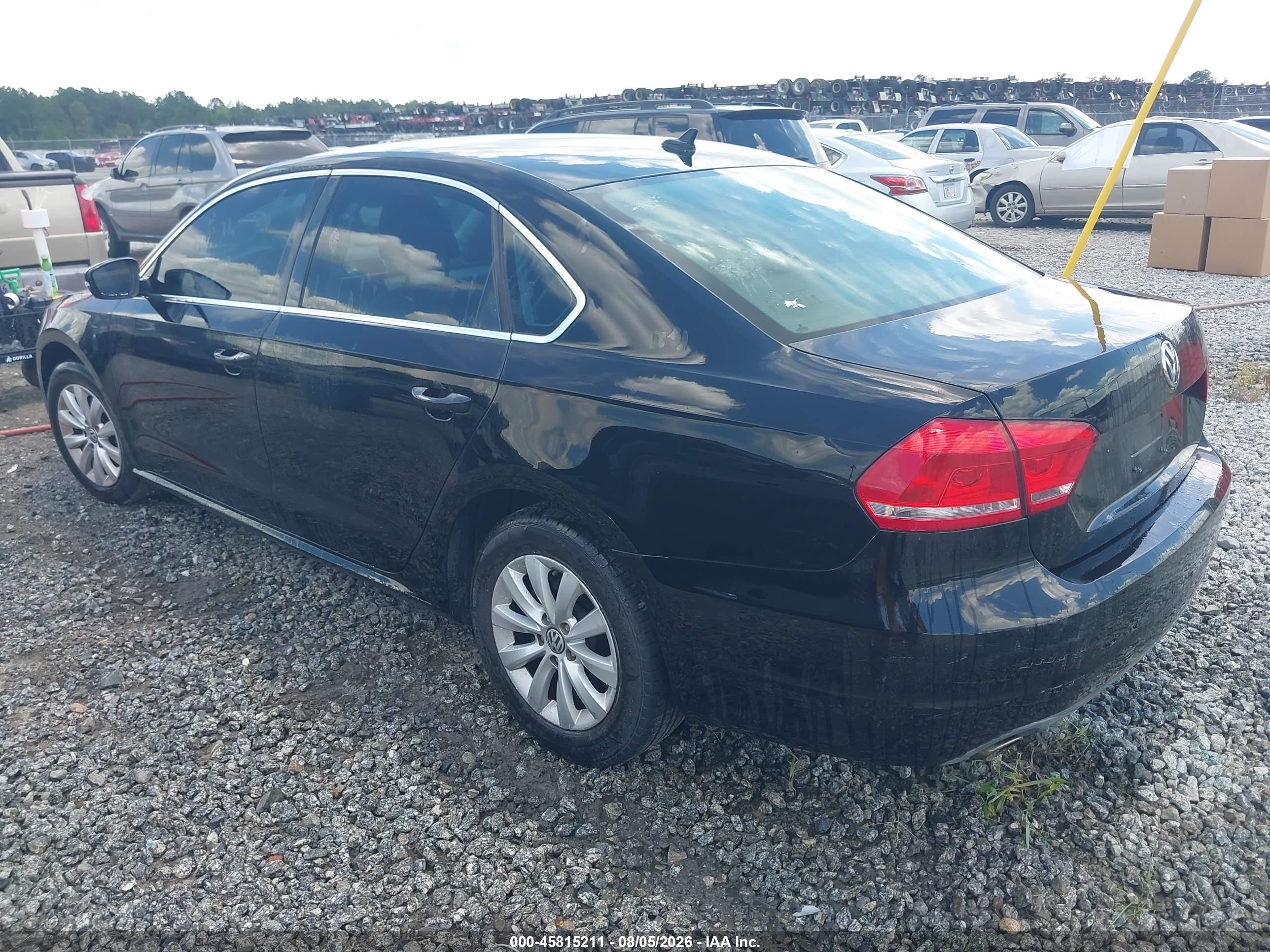 2013 Volkswagen Passat 2.5l Se Black vin: 1VWBH7A38DC079857