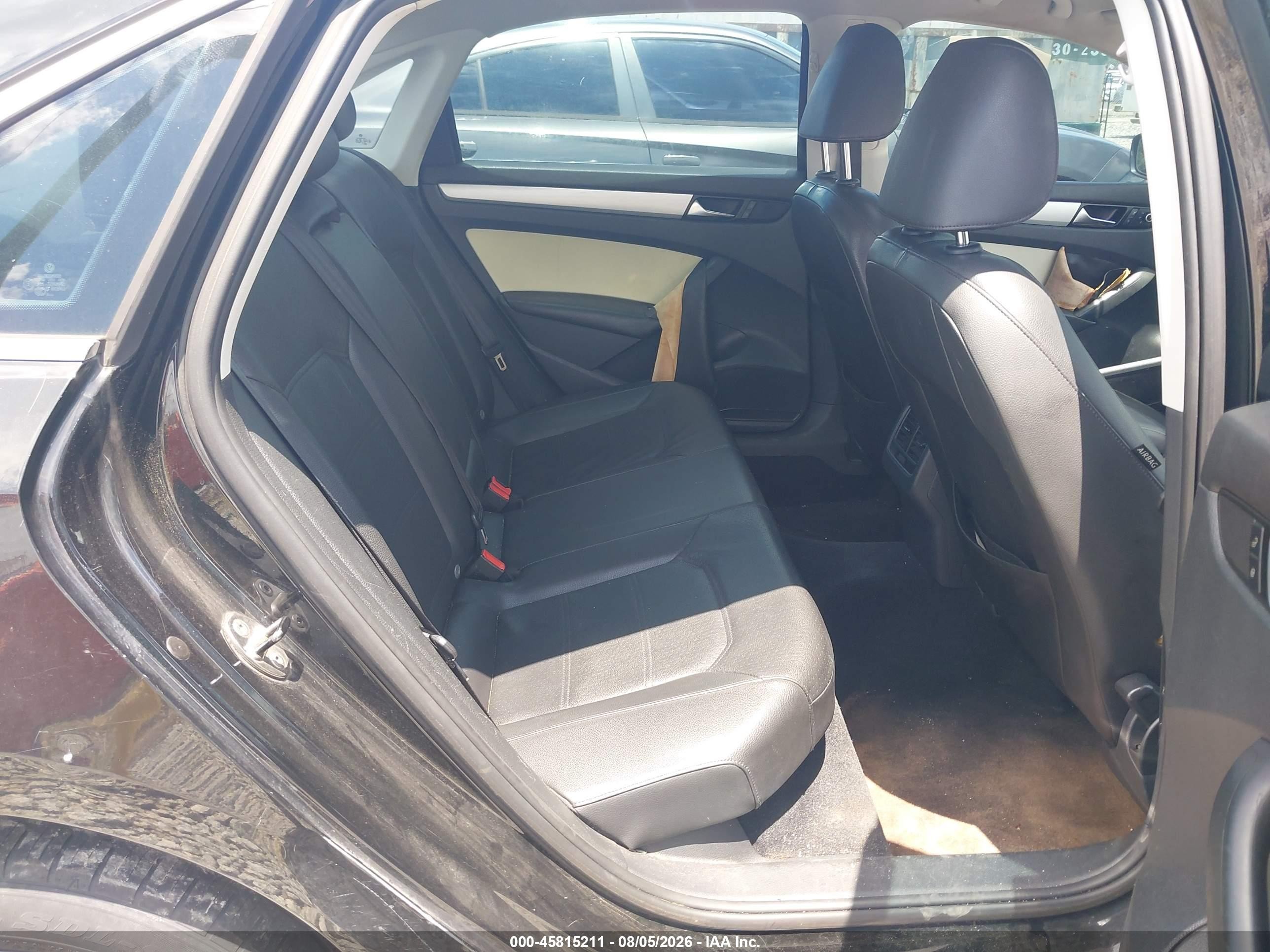 2013 Volkswagen Passat 2.5l Se Black vin: 1VWBH7A38DC079857