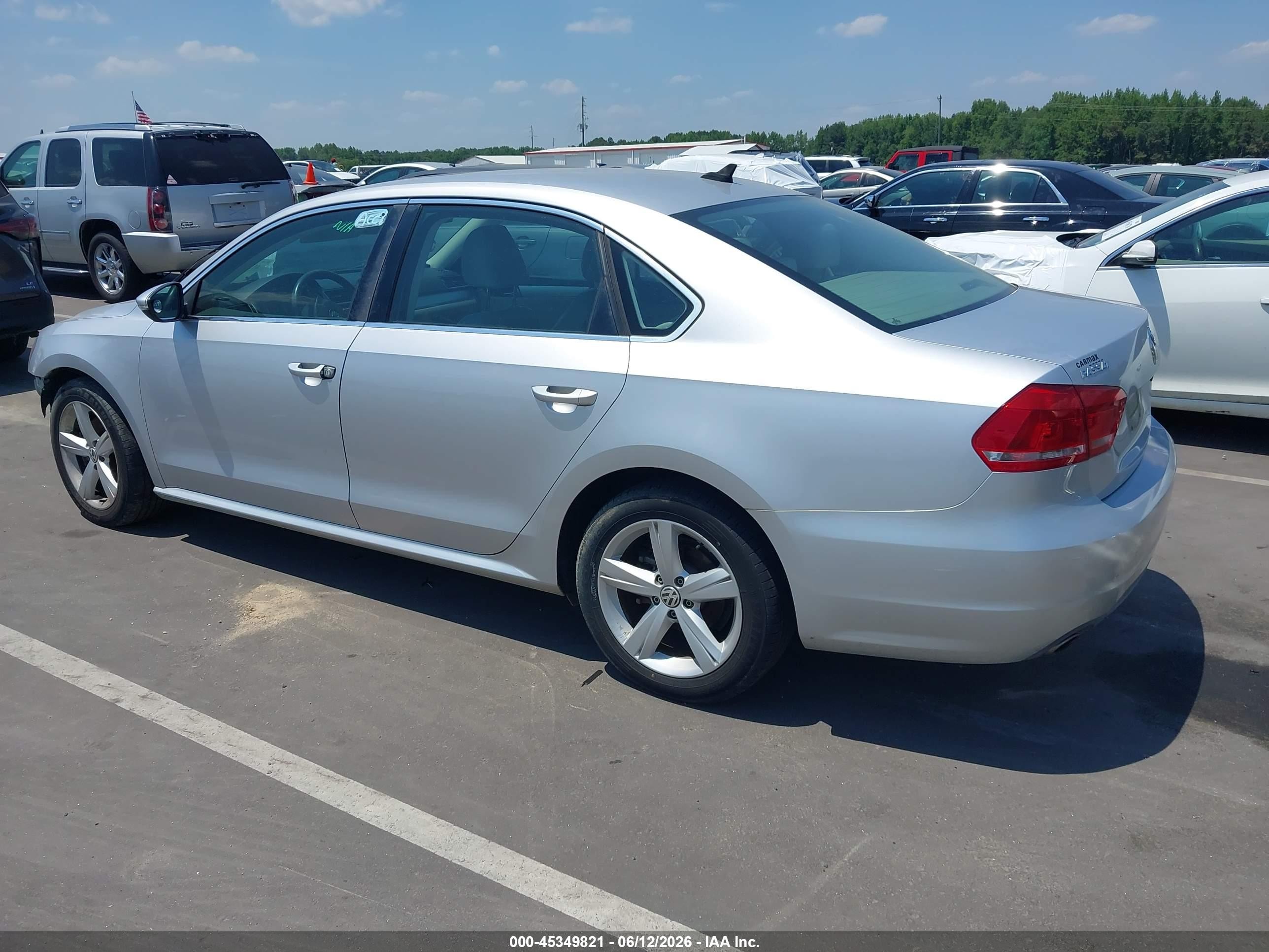 2012 Volkswagen Passat 2.5l Se Gray vin: 1VWBH7A39CC050253
