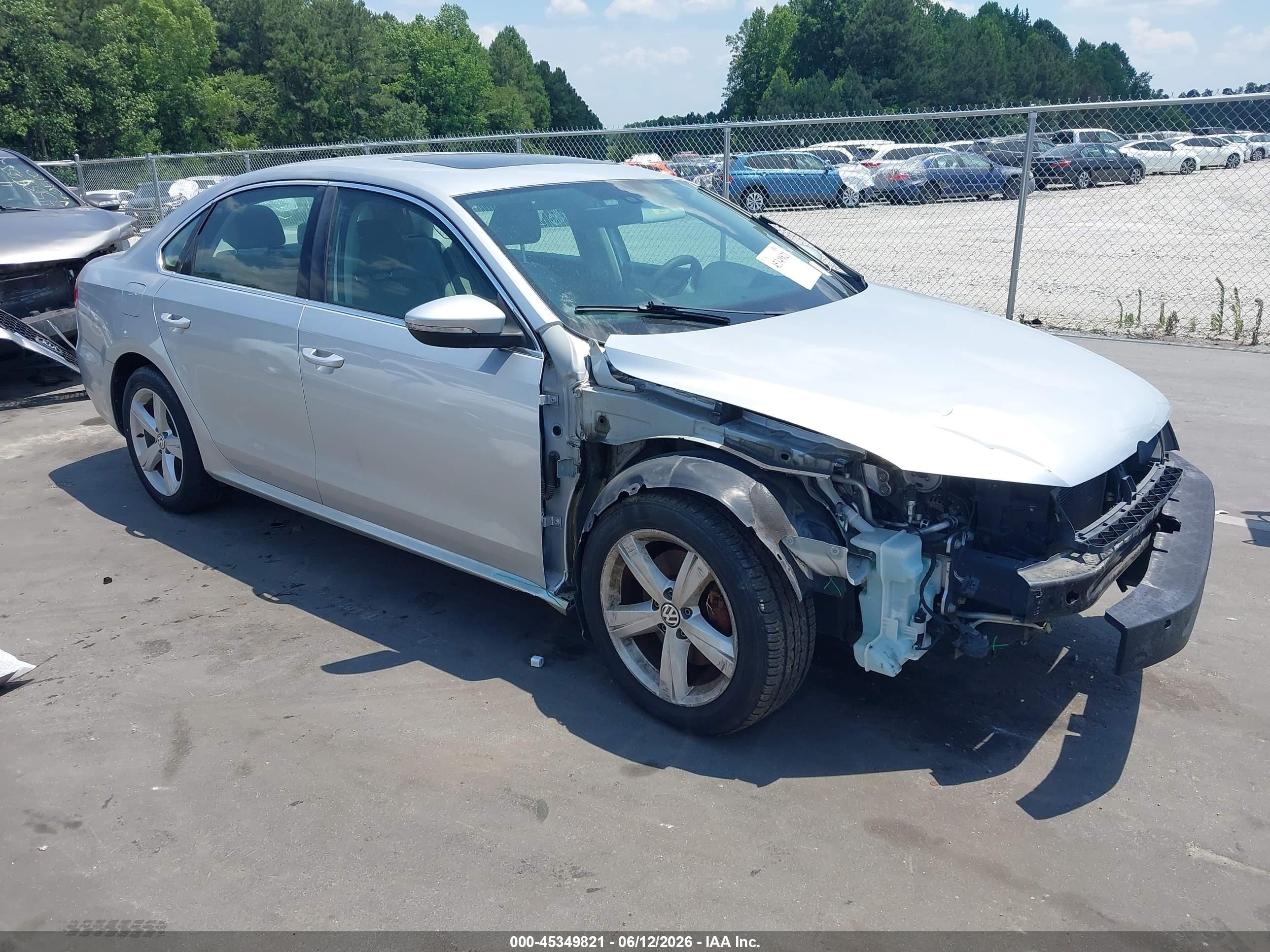 2012 Volkswagen Passat 2.5l Se Gray vin: 1VWBH7A39CC050253