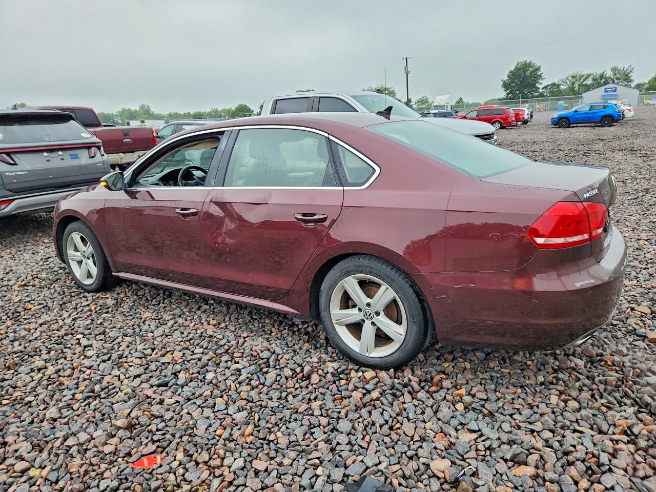 2012 Volkswagen Passat Se Burgundy vin: 1VWBH7A39CC051368