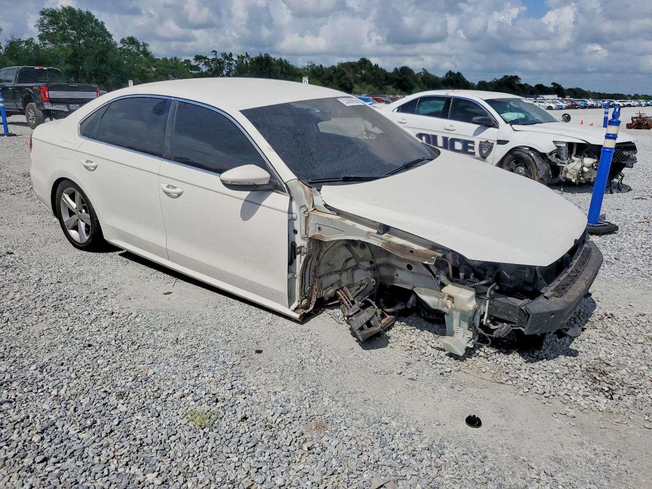 2012 Volkswagen Passat Se White vin: 1VWBH7A39CC087383