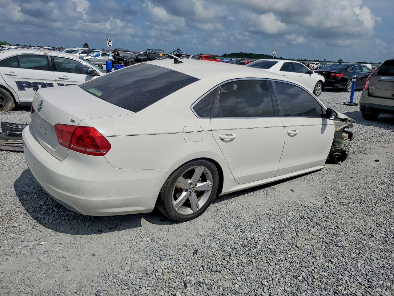 2012 Volkswagen Passat Se White vin: 1VWBH7A39CC087383