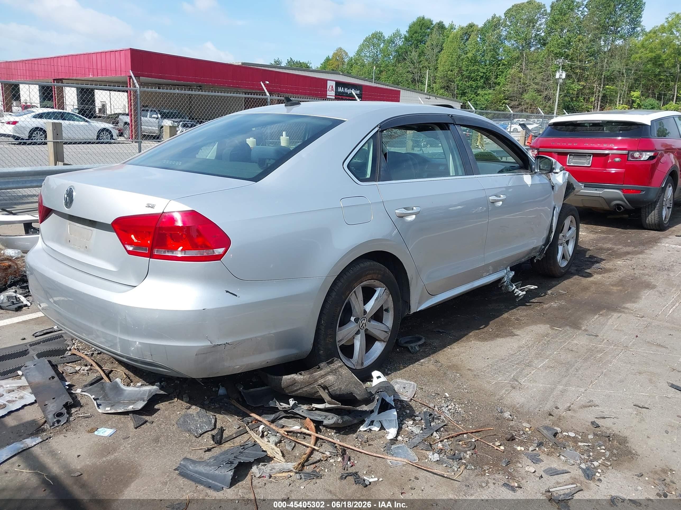 2012 Volkswagen Passat 2.5l Se Silver vin: 1VWBH7A39CC104313