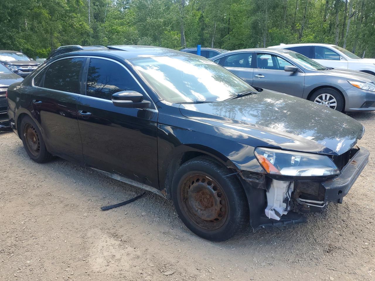 2014 Volkswagen Passat Se Черный vin: 1VWBH7A39EC000889