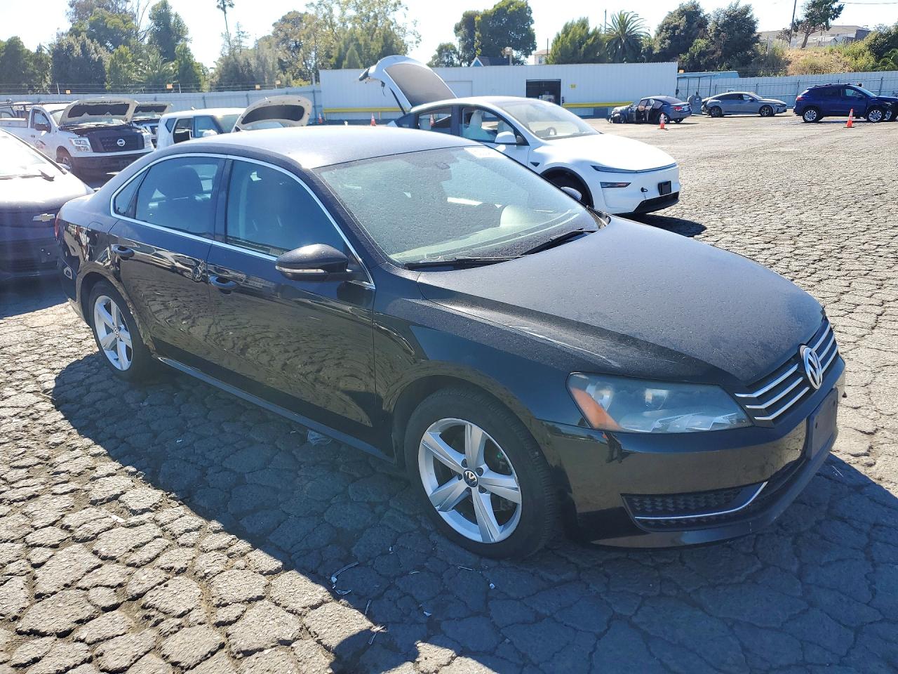 2012 Volkswagen Passat Se Black vin: 1VWBH7A3XCC081866