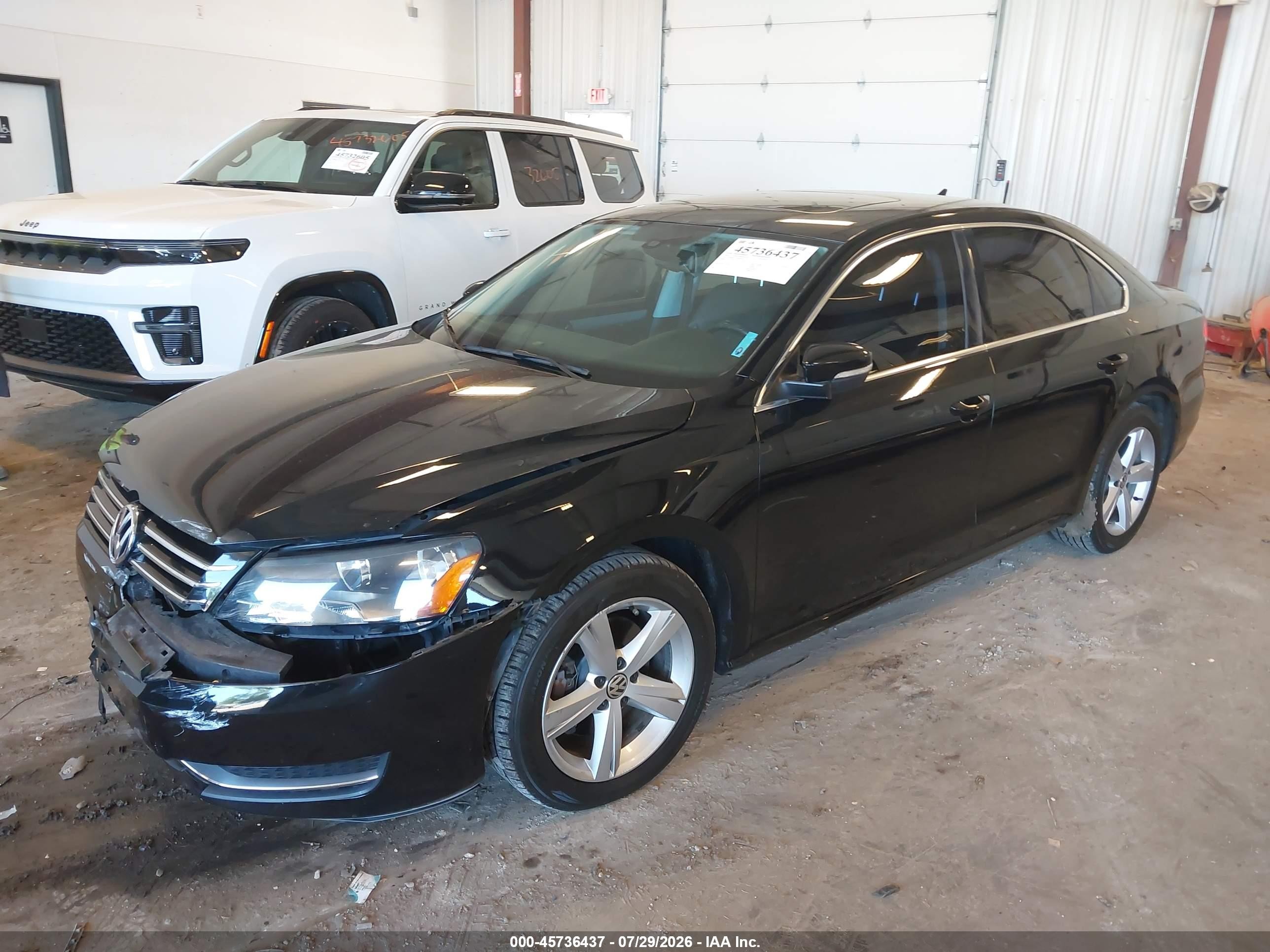 2013 Volkswagen Passat 2.5l Se Black vin: 1VWBH7A3XDC082954