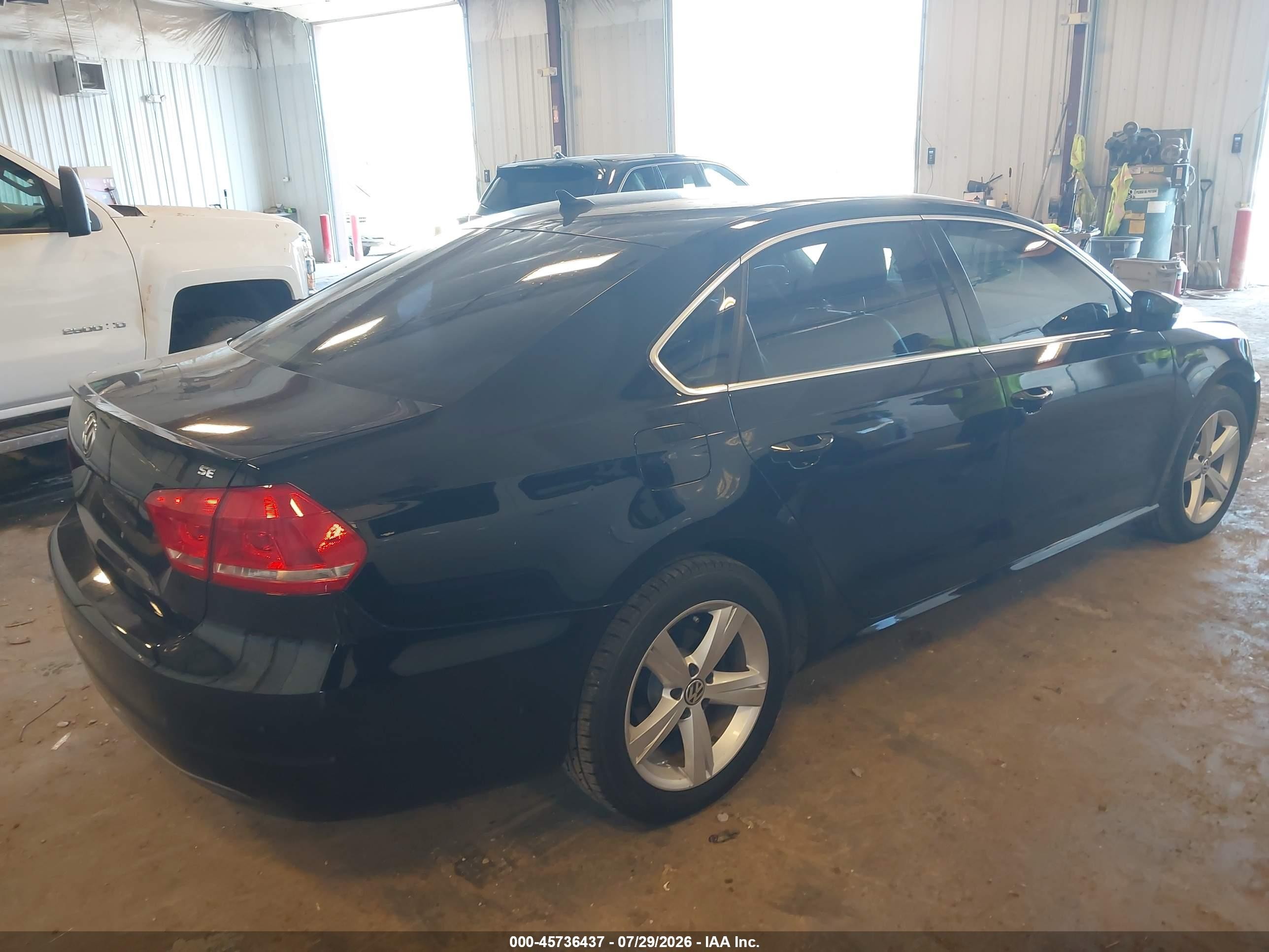2013 Volkswagen Passat 2.5l Se Black vin: 1VWBH7A3XDC082954