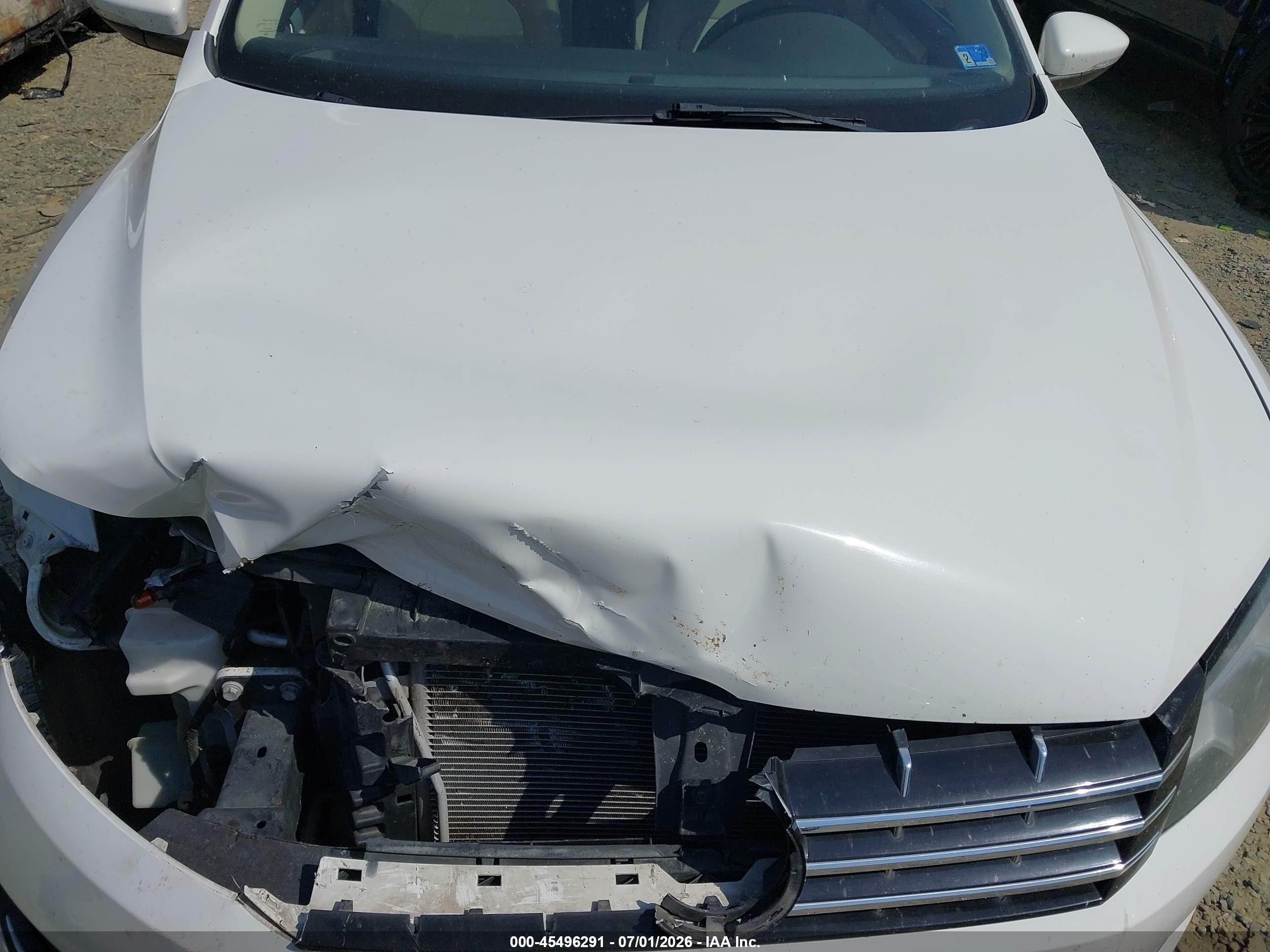 2012 Volkswagen Passat 3.6l V6 Se White vin: 1VWBM7A39CC094023